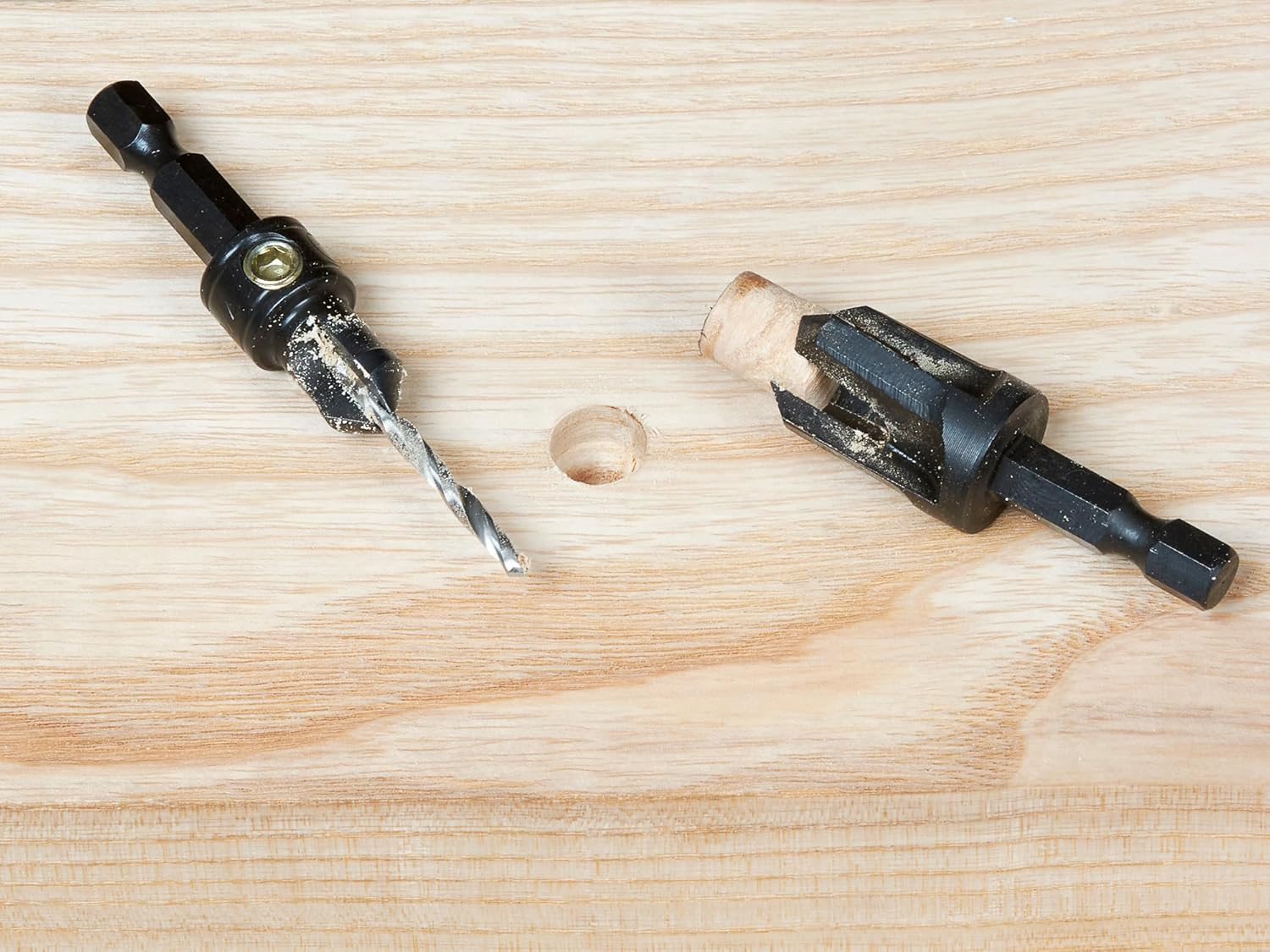 Trend Snappy 4-Piece Countersink & Plug Cutter Set, 1/4 Inch Hex Shank, Quick Release System, SNAP/PC/A image number 1