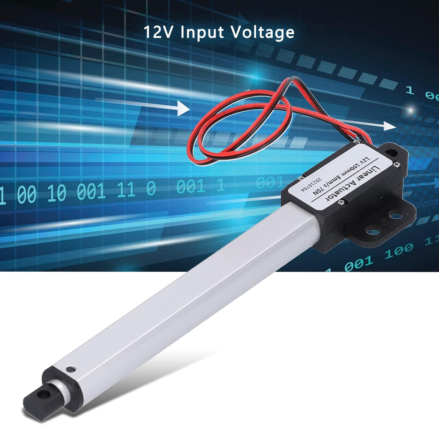 12V Linear Actuator, 100Mm Stroke, T Screw Rod Powder Metallurgy Technology, for Electric Tables, Recliners, Beds, Industrial (Stroke 100Mm-8Mm/S-70N) image number 5