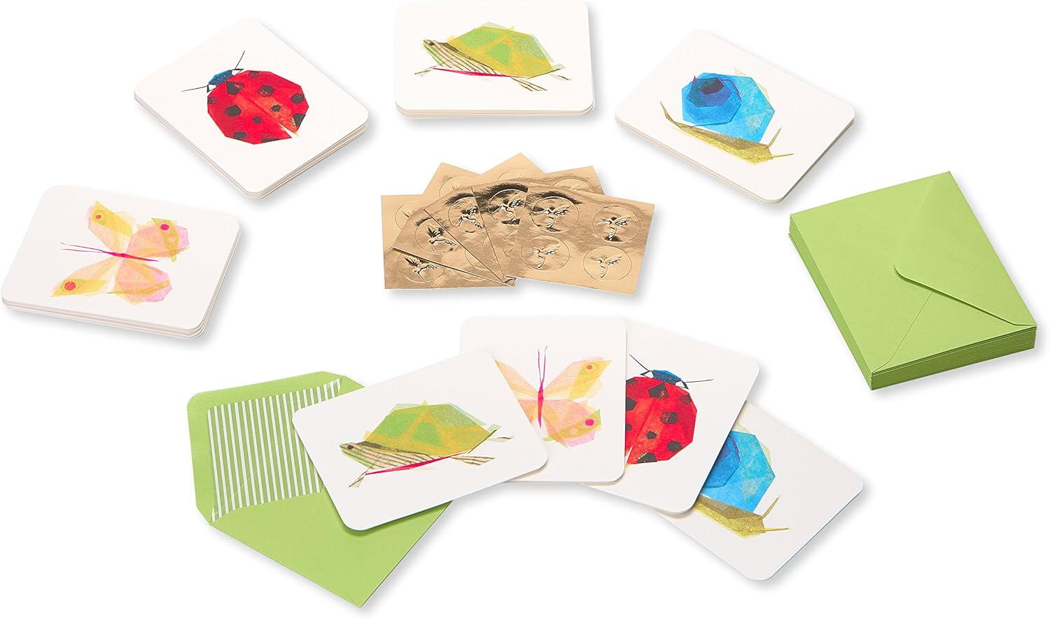 Papyrus Blank Cards with Keepsake Box, Garden Critters (20-Count) - Fruit image number 5