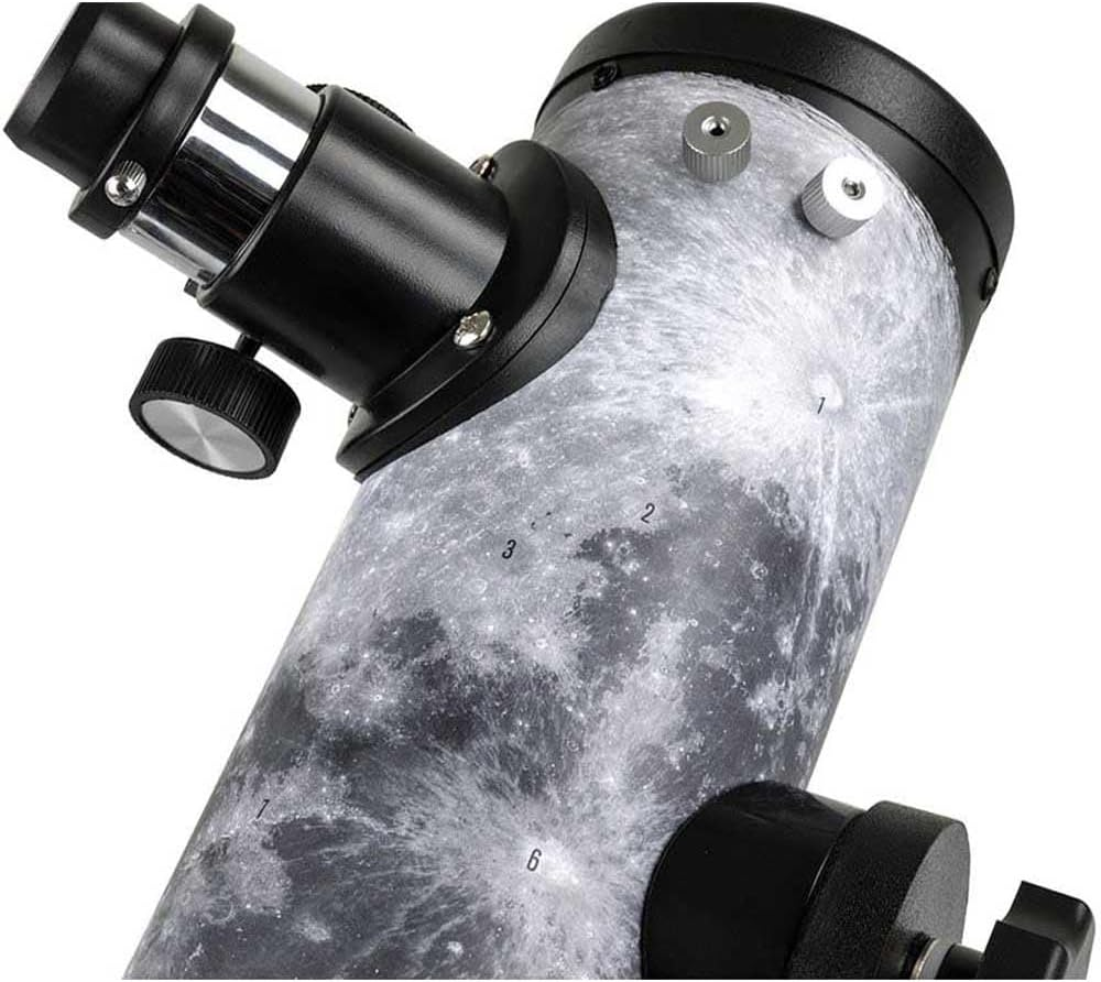 Celestron Firstscope Beginners Astronomy Telescope with Moon Design for Moon, Planets and Stars, 72Mm Aperture, Dobsonian-Style Tabletop Mount, Black (22016)