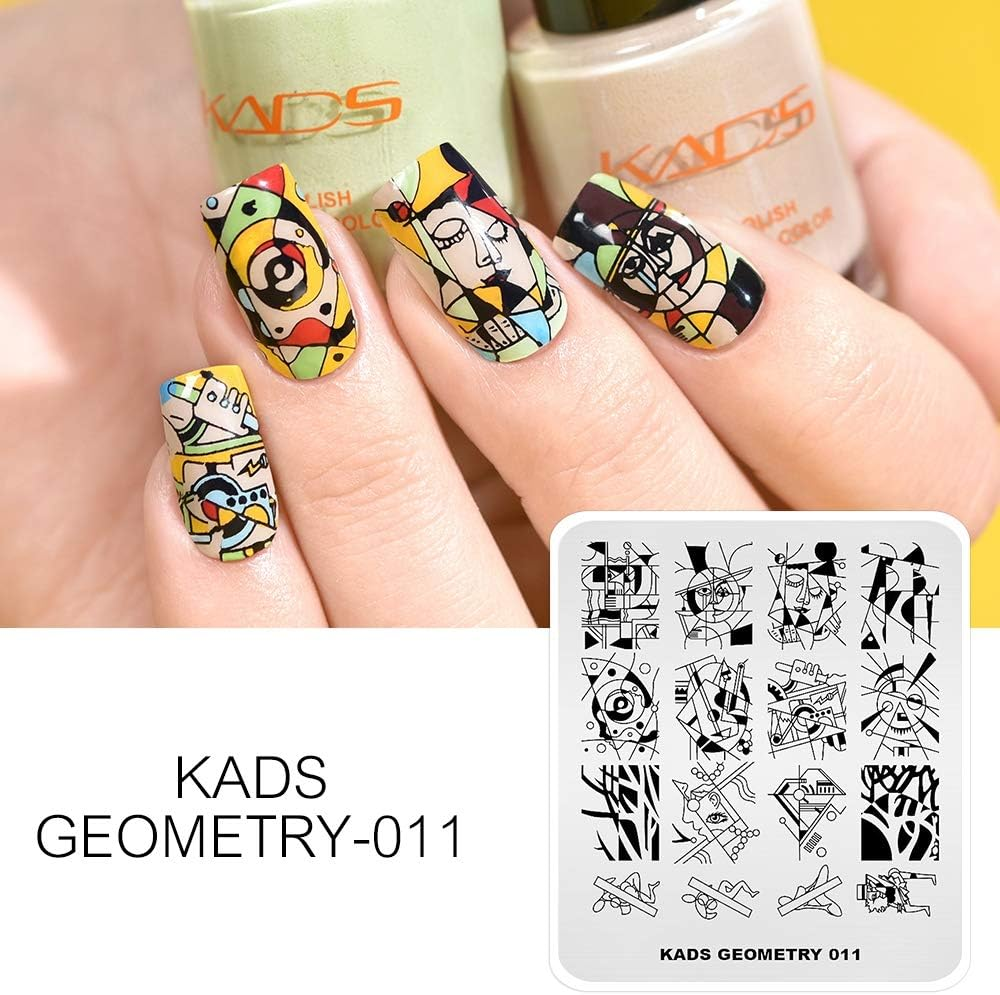 KADS Nail Art Stamping Plate Nail Template Nail Art Design Tool Nail DIY Design Image Plate (GE011) - Cn020 image number 7