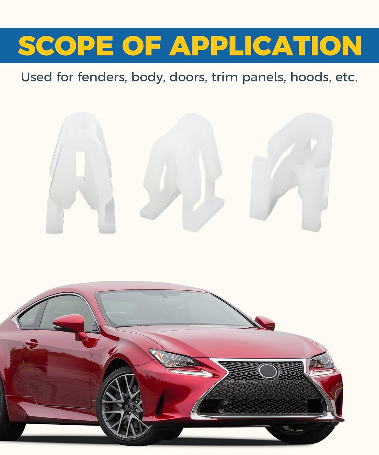 20PCS Car Clips,Car Accessories Plastic Fasteners,Nylon Retainer Clips,Car Front Console Retainer,Automotive Clips Car Dash Dashboard Console Trim,Dash Retainer Clips Replacement for Most Cars image number 3