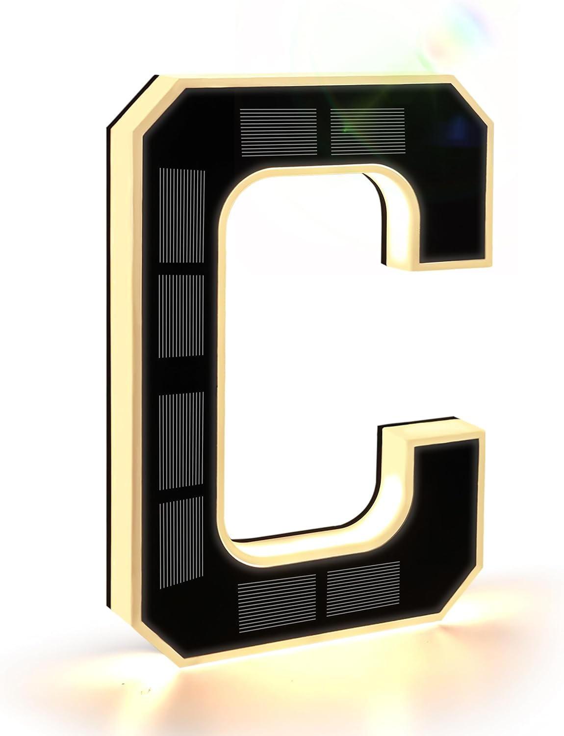 ISUNMEA 9 Inch Solar Lighted House Numbers for Outside, Light up Waterproof LED Address Numbers Signs for Houses, Large Personalized Illuminated Exterior Modern House Numbers Light (B-Black, 9IN)