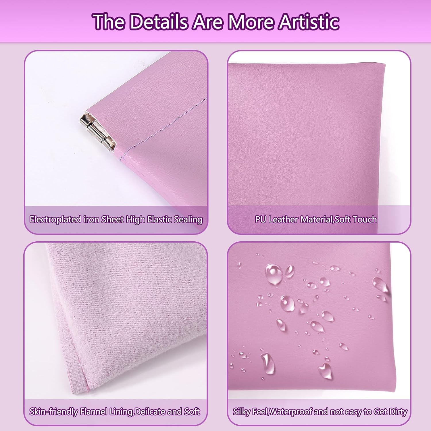 BUSOHA 4 PCS Small Makeup Bag for Purse, Mini Portable Cosmetic Bags for Women, Coin Purse Lipstick Cosmetic Accessories Organizer, Small Travel Kit Storage Pouch, 3 PCS, Modern image number 6