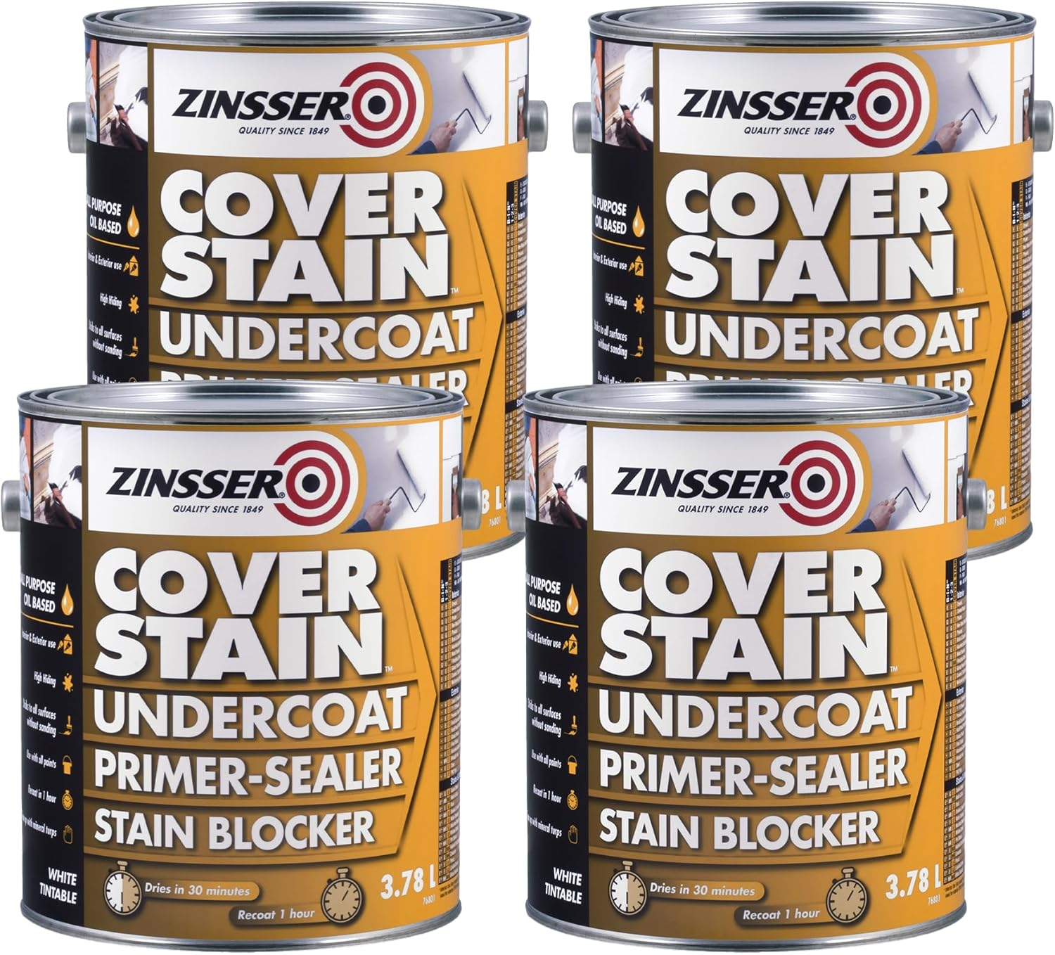 Zinsser Cover-Stain Oil-Base Primer Spray, White, 369 G image number 2