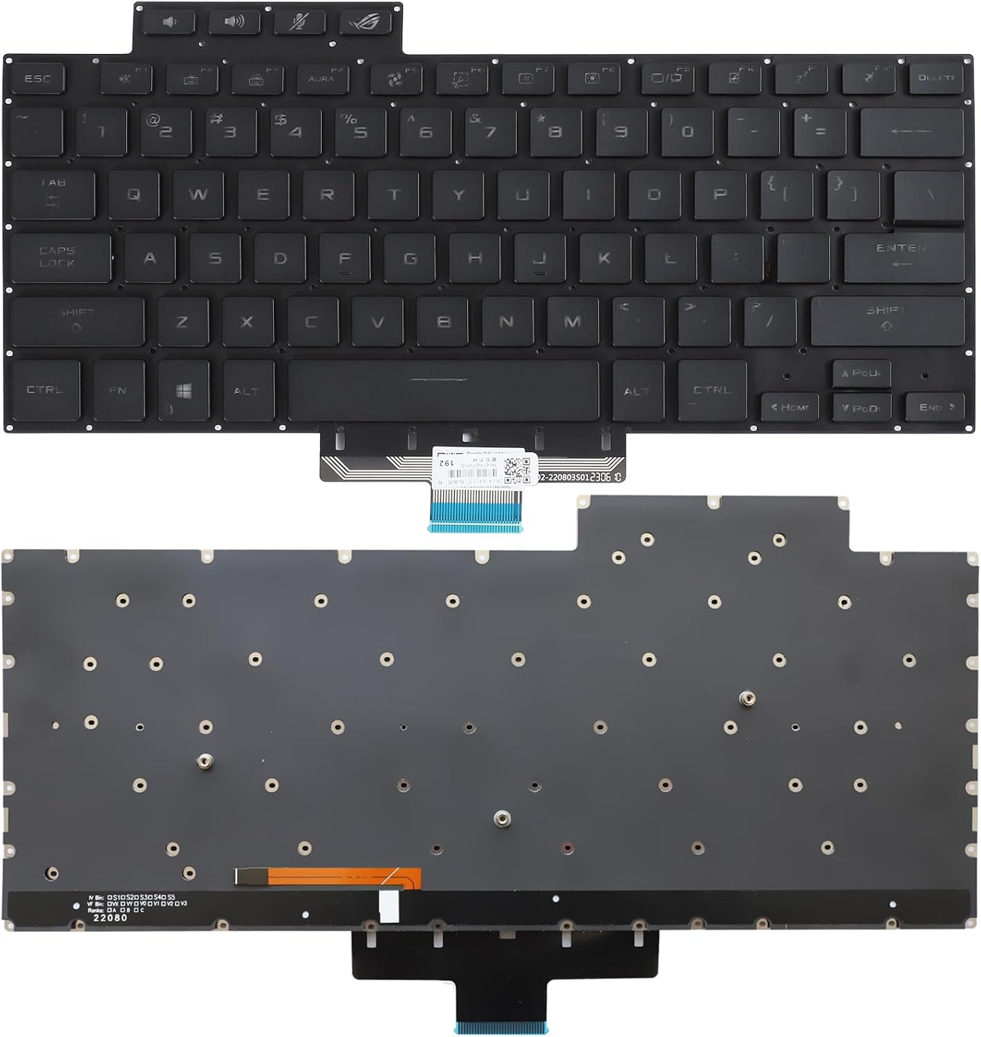Replacement Backlit Keyboard for ASUS ROG G15 GA503 GA503Q GA503QS GA503QR GA503QM Zephyrus M16 GU603 GU603H GU603Z Laptop, US Layout Backlight Keyboard, Black image number 3
