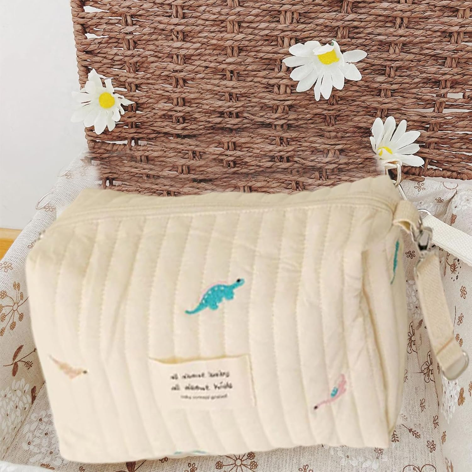 Baby Diaper Bag, Large Capacity Nappy Pouch | Baby Stroller Storage Bag Diaper Organizer Pouches, Reusable and Lightweight for Outdoors image number 3