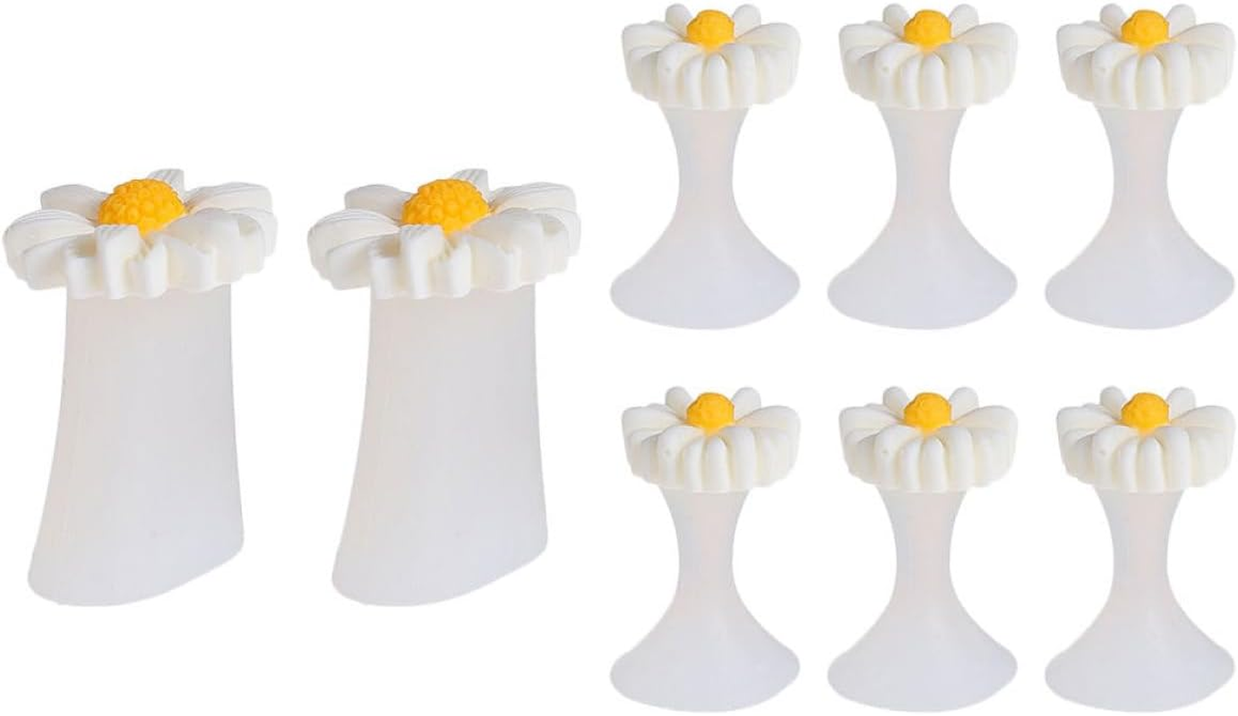 SHINYPASING 8Pcs Silicone Toe Separators for Pedicure, Soft Gel Toe Spreaders for Nail Polish Application, Foot Care Tool for Manicure and Toenail Separation
