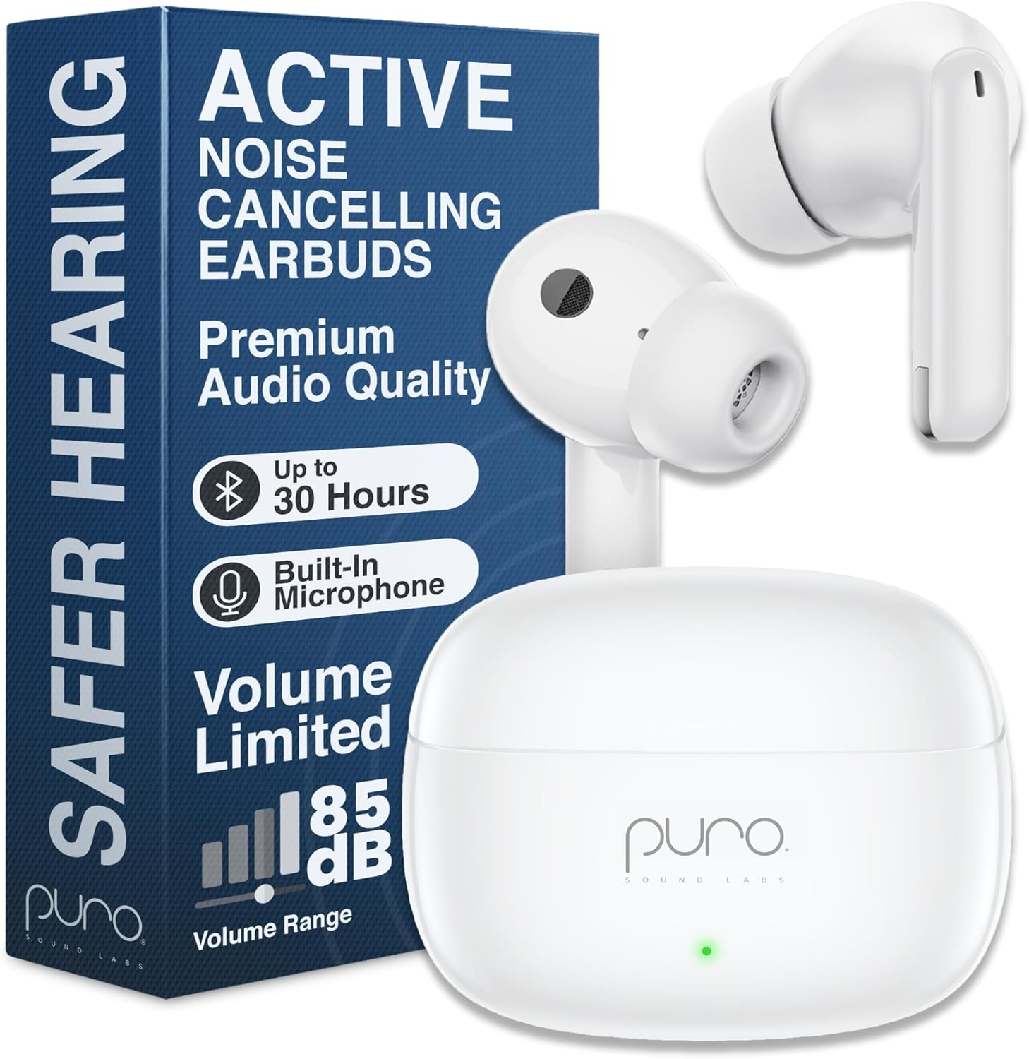 Puro Sound Labs Puroquiet-Air- Volume Limiting, True Wireless, Active Noise Cancelling Earbuds with Built-In Microphone image number 5