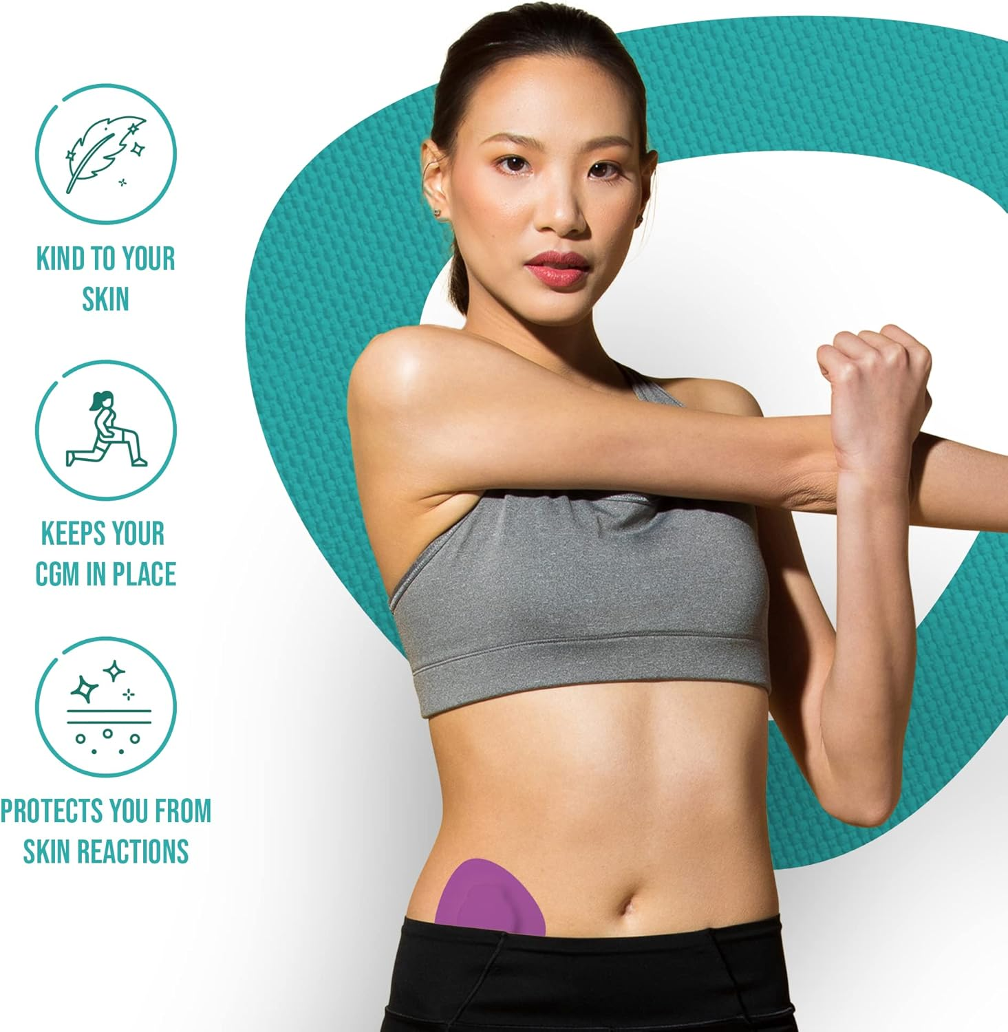 NOT JUST a PATCH Skin Glu Skin Prep Wipes (40 Pack) - Pre-Cgm Skin Barrier Wipe - Hypoallergenic Latex Free Skin Prep Protective Wipes for Sensitive Skin