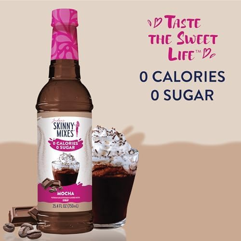 Jordan'S Skinny Syrups | Sugar Free Mocha Syrup | Healthy Flavors with 0 Calories, 0 Sugar, 0 Carbs | 25.4 Fl Oz (Pack of 2) image number 5