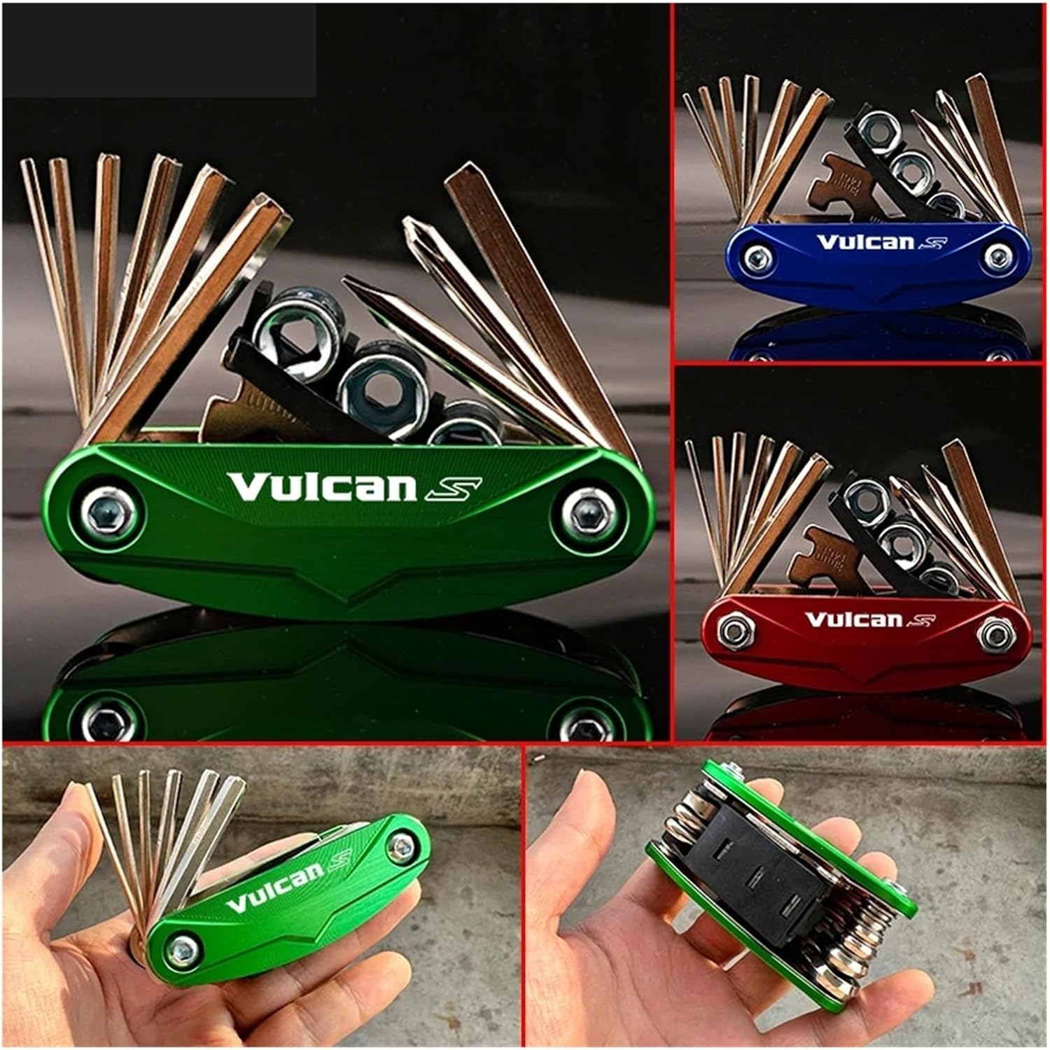 TZFQQIWT Accessories Motorcycle CNC Portable Tool Repair Screwdriver Compatible with Kawasaki Vulcan S 650 Vulcans 650 2015-2024(M Black) image number 1