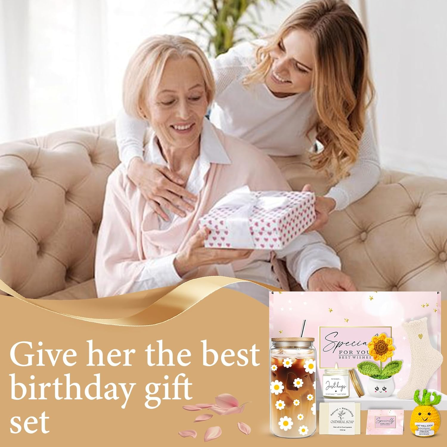 Get Well Care Package Gifts for Women, Self Care Gifts Basket, after Surgery Recovery Gift Set for Friends Sister Mom, Thank of You Present for Her image number 3