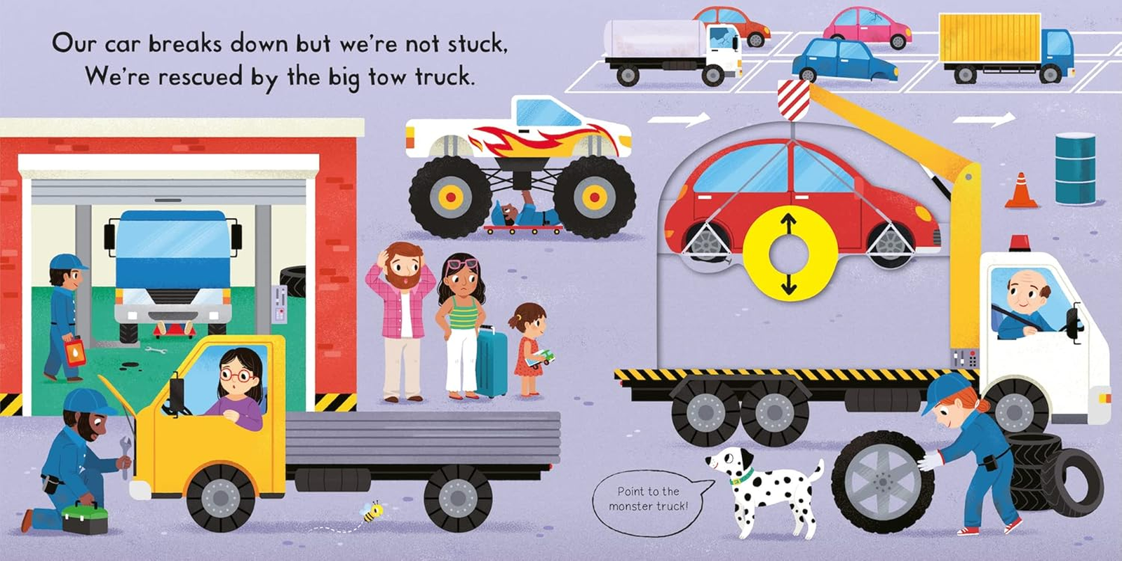 Busy Trucks: a Push, Pull, Slide Book