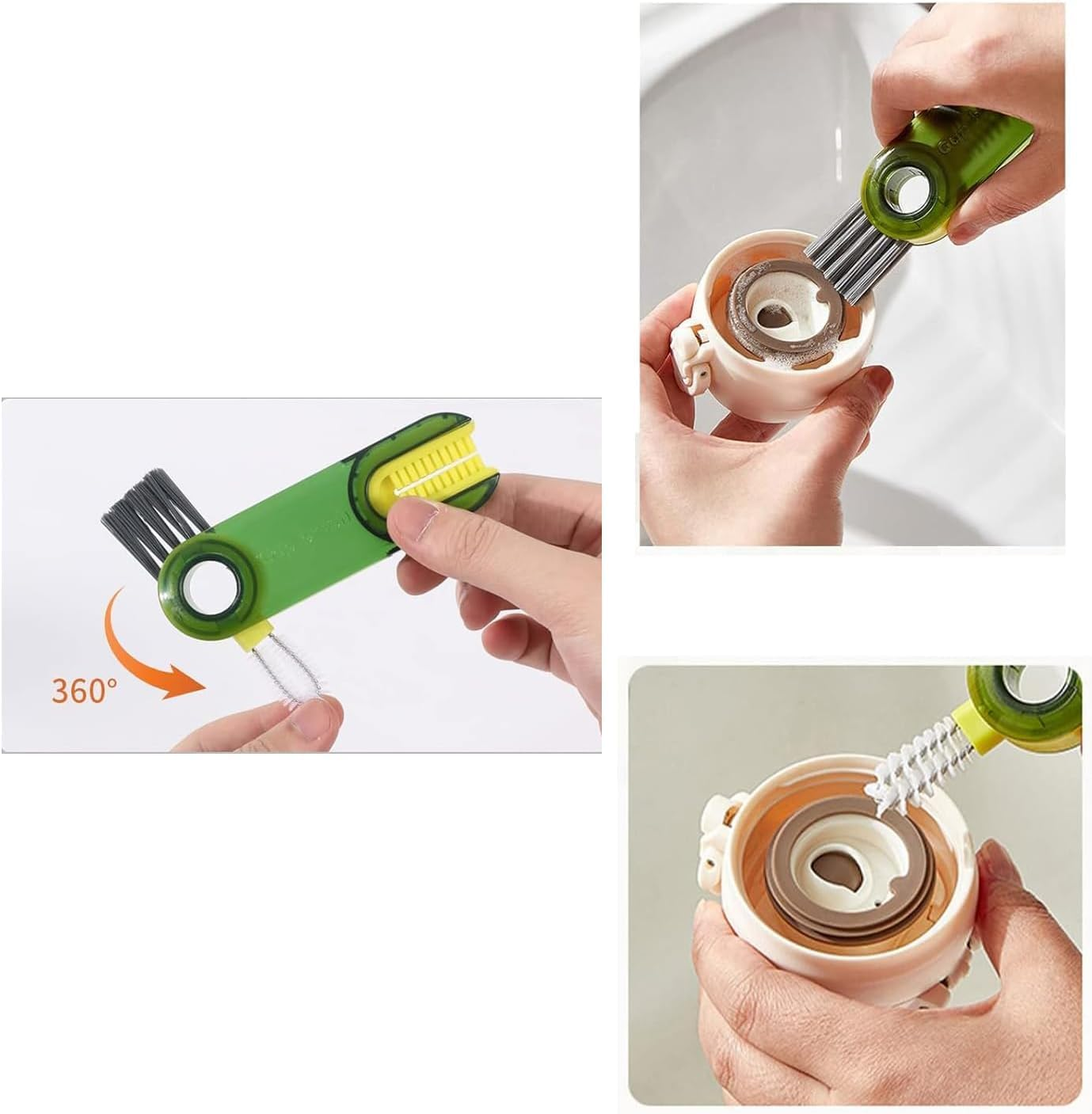 6 Pcs Owala Freesip Cleaning Tools, Straw & Bottle Brush Set, Long Handle Silicone Detail Brush, Lid Cleaner for Deep Cleaning, Multifunctional Cup Accessories Kit (6) image number 1