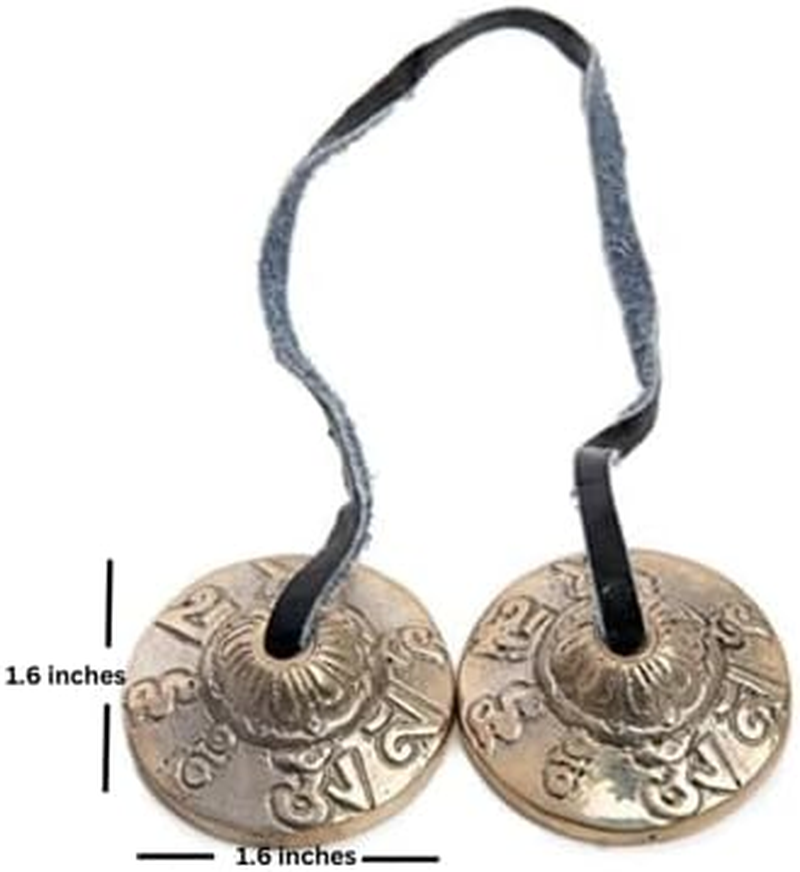 Tingsha Cymbals Bells - Easy to Play - Meditation Mindfulness Bronze Chime for Chakra Healing Sound Bath Spiritual Gifts Handcrafted Tibetan by Himalayan Bazaar image number 3
