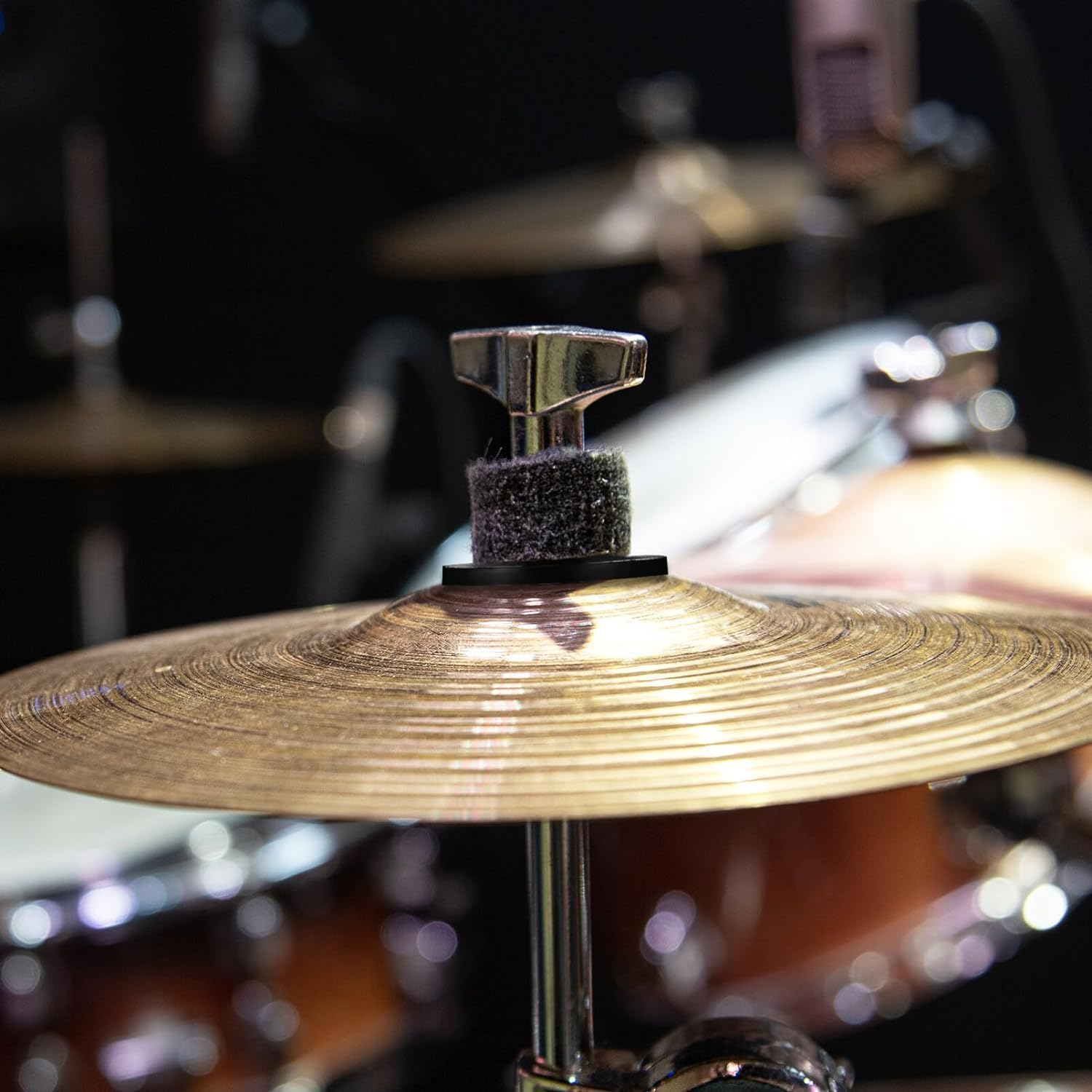 Frame Drum Felt Mat Set, 21Pcs Cymbal Replacement Accessories,Anti Slip,Felt Cymbal Sleeves with Base Wing Nuts, Washer, Sleeves and Base Wing Nuts Replacement for Drum Set image number 4