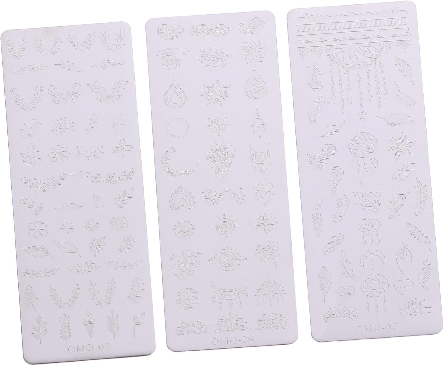 Vaguelly 3Pcs Nail Art Print Template Festival Nail Stencils for Manicure Winter Holiday Decor image number 5