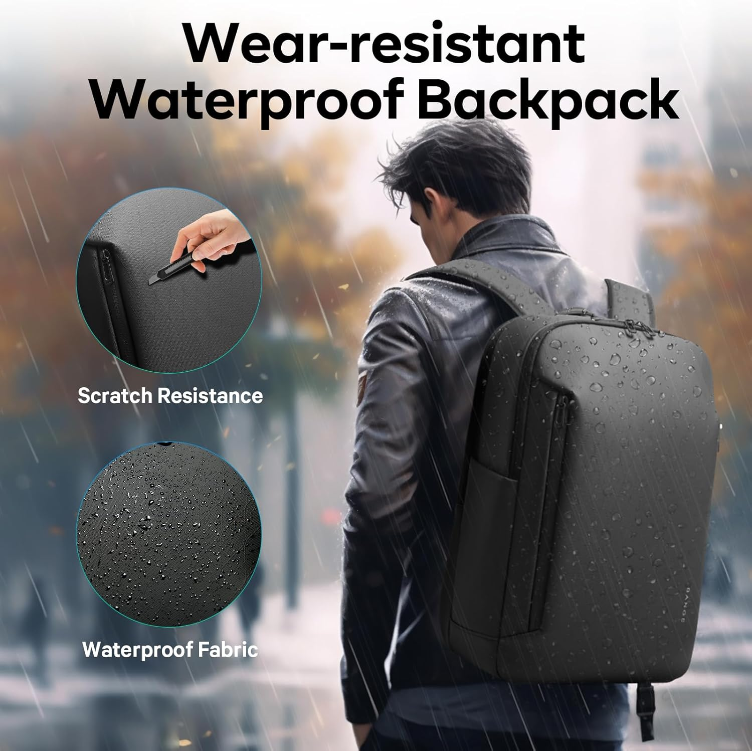 BANGE Design Laptop Travel Backpack - Gray image number 3