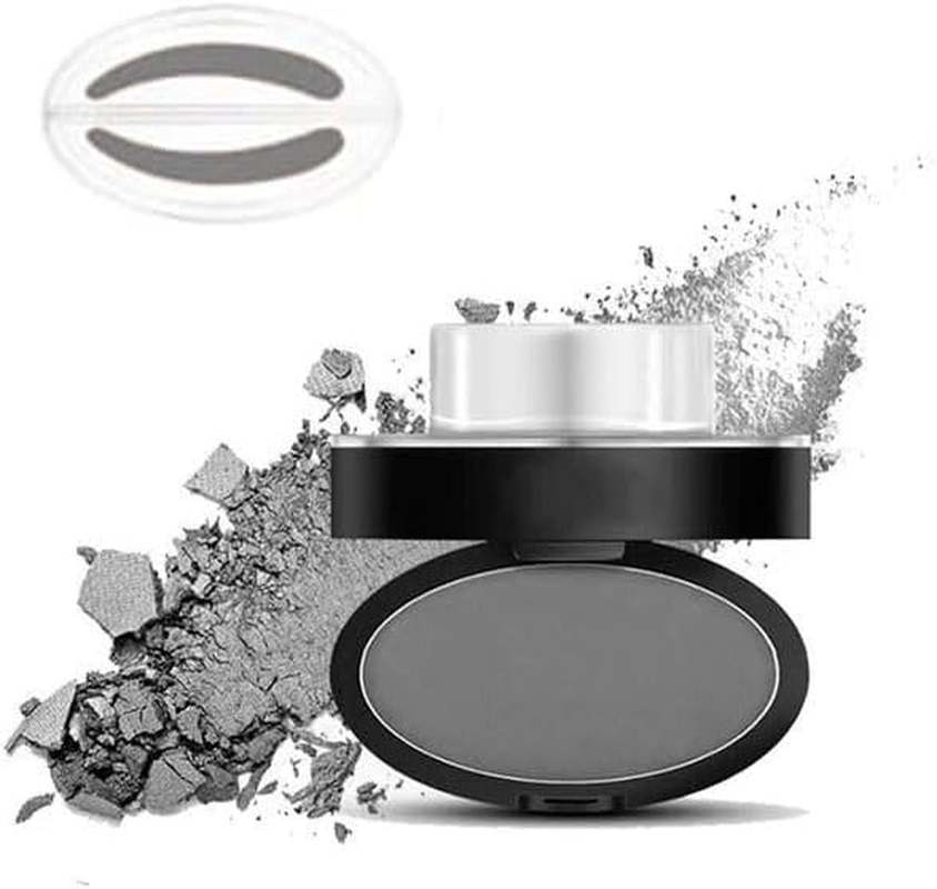 Deluxe Browpro Stamp Set, Waterproof Eyebrow Powder Seal for Perfect Natural Shape - Tinting Coloring Kit (Light Brown Rounded)