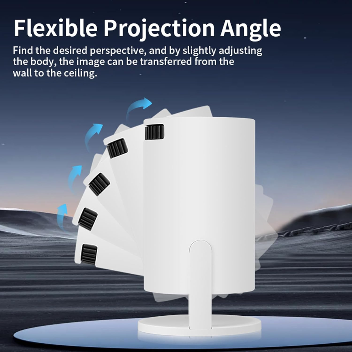 Goshyda Full HD 1080P Bluetooth Projector Portable Outdoor TV Stick Support Same Screen Wired and Wireless (White) image number 5