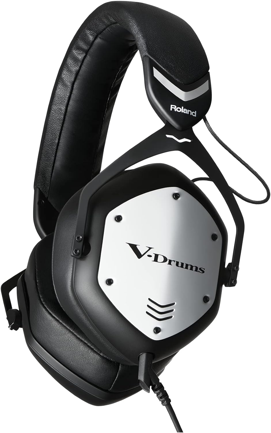 Roland VMH-D1 V-Drums Headphones | Designed by Roland & V-Moda for V-Drums & All Electronic Drum Kits | Immersive Sound | Extended Comfort | Long Cable for Tangle-Free Drumming | Customizable Shields image number 1