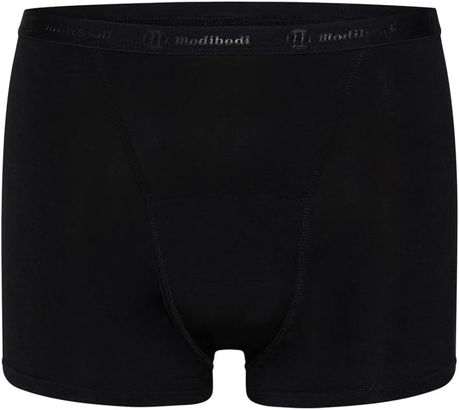 Modibodi Classic Black Boyshort Period Pants - Women&rsquo;S Leak Proof Underwear - Moderate Flow 30ML-12/M image number 2