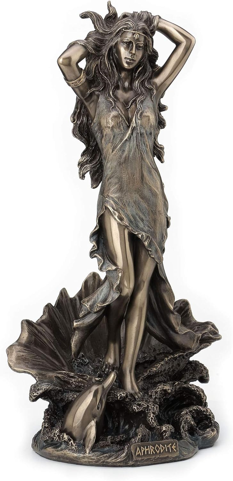 Veronese Design 11.5 Inch Aphrodite Rising from the Sea Greek Roman Goddess Antique Bronze Finish Statue image number 3