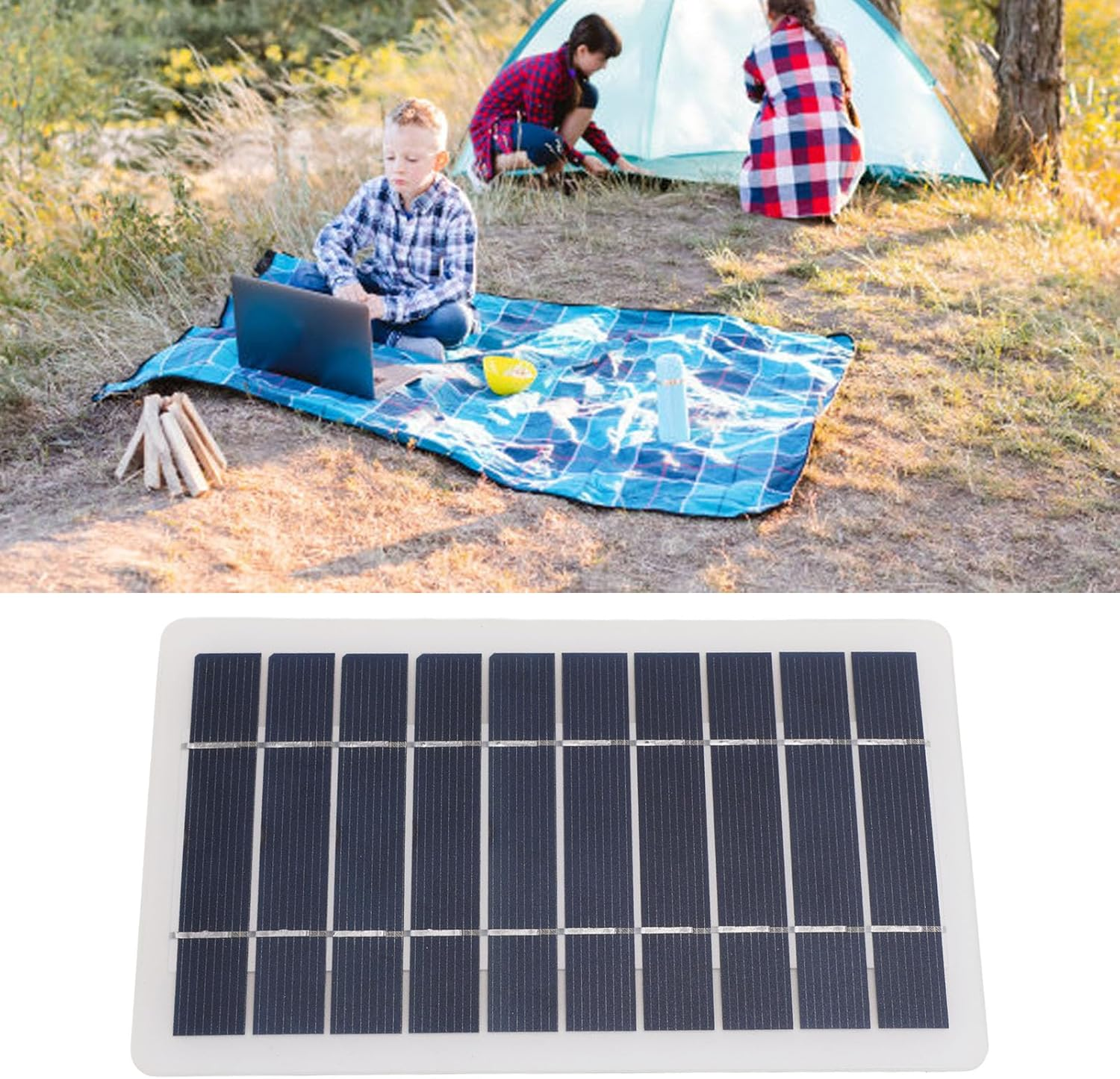 Solar Panel 5W Monocrystalline, Professional USB Solar Panel for Cellphone, Power Bank, Solar Panel for Camping image number 6