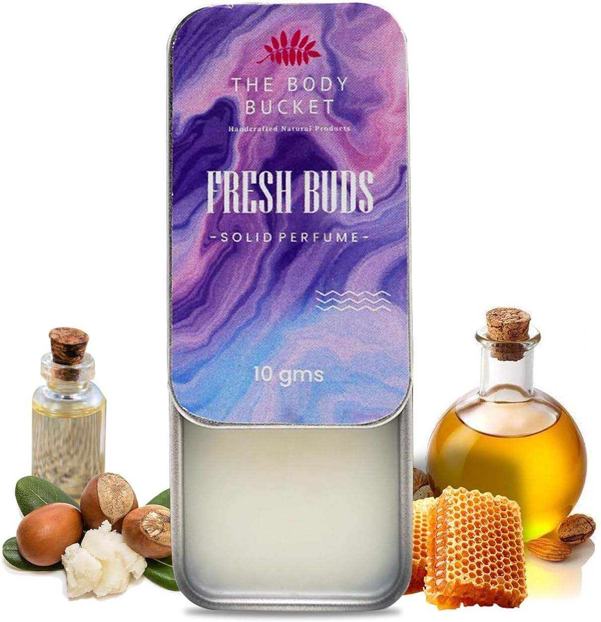 MANTRAMART FRESH BUD Solid Perfume Balm 10G &ndash; Alcohol-Free Fragrance | Compact Pocket Size | Smooth Balm Application | Handmade Perfume | Unisex Gift Option