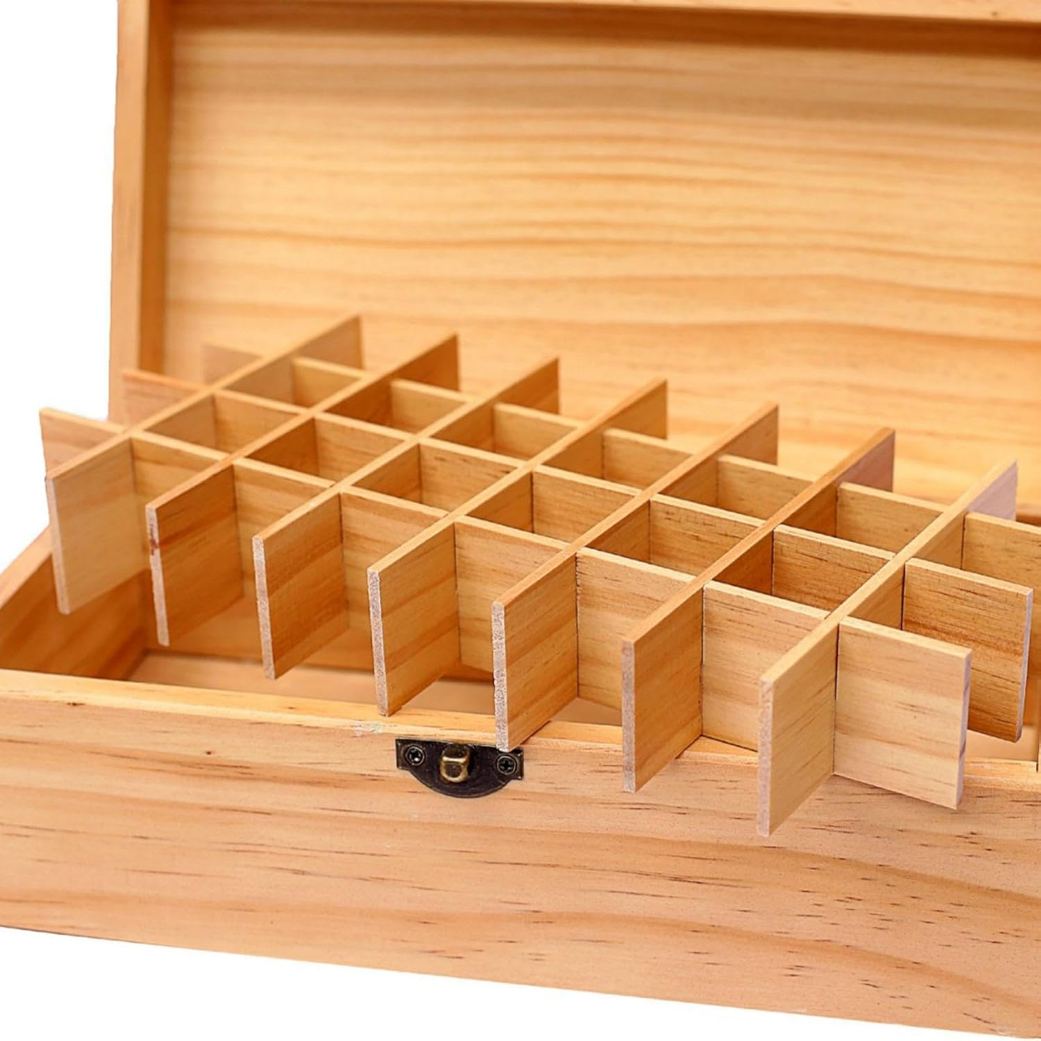 Perfk Essential Oil Storage Box Nail Polish Storage Case 32 Slots Large Holds 32 Bottles Bead Collection Box for Hotel Household