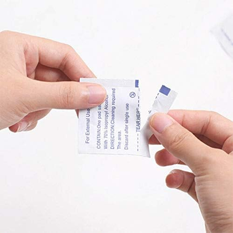 Box of 100Pc of Alcohol Pads Alcohol Wipes Pads 75% Ethyl Antibacterial Prep Swabs Cleaning Wipe 6 X3 Cm image number 4