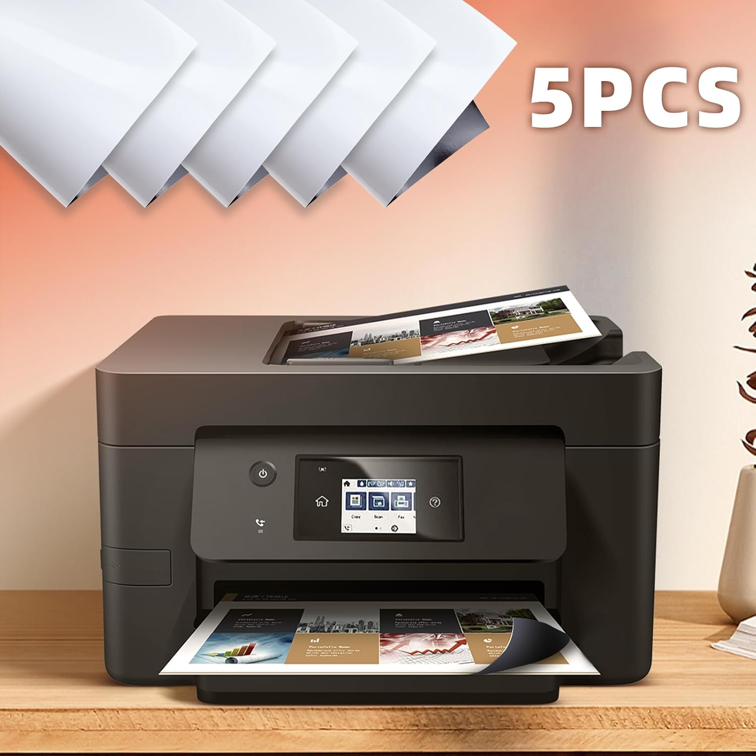 5 Pcs Printable Magnet Sheets, Thick Magnet Glossy Sheets A4 Flexible Magnetic Sheet Inkjet Printing Paper for Arts and Crafts image number 6