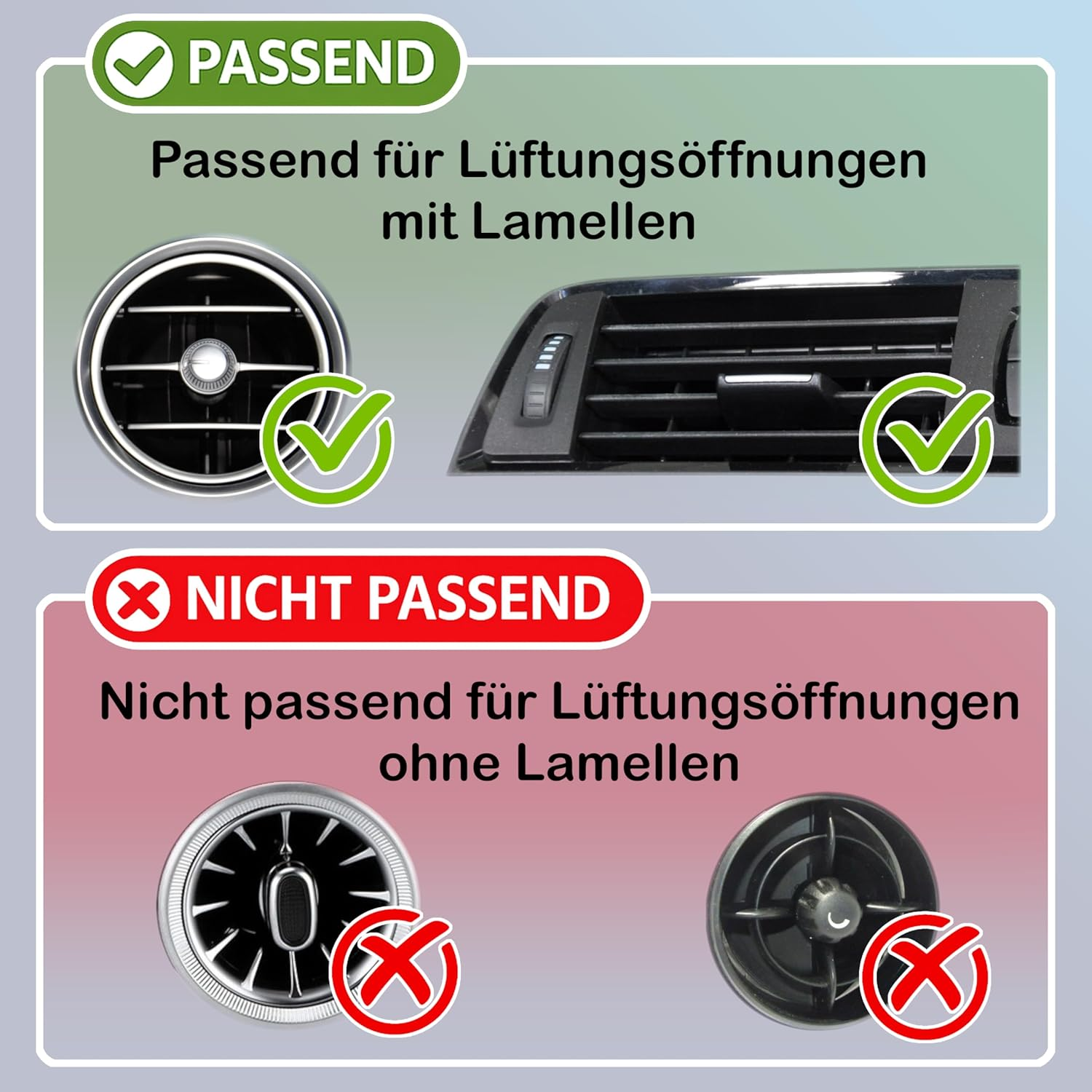 Mobile Phone Holder Car Magnet Compatible with Magsafe for round Ventilation Magnetic Holder for Mobile Phone for round Fan and Air Vent Ideal for Mercedes, Audi and All Ventilation Nozzles with Slats image number 4