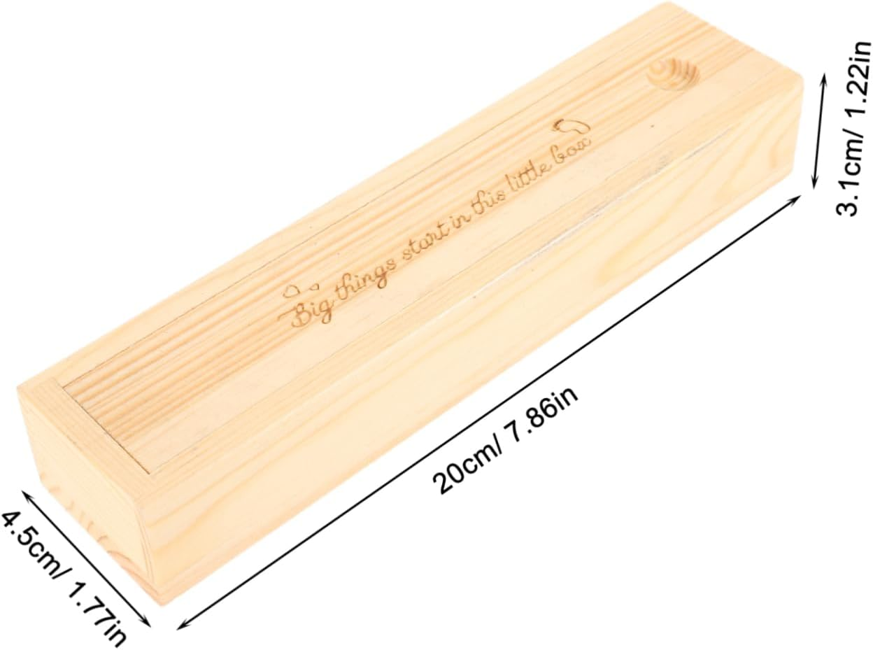 LIFKOME Wooden Pregnancy Test Box Delicate Announcement Keepsake Storage Case for Women image number 5