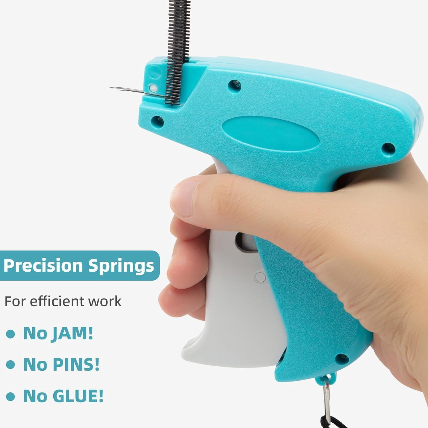 Fine Stitch Gun Kit for Clothes, Tagging Gun for Clothing, Quick Easy Stitch Sewing Hemming Gun Cloth Fixer Gun with 2 Needle, 1500 Black and 1500 White Micro Fasteners image number 6