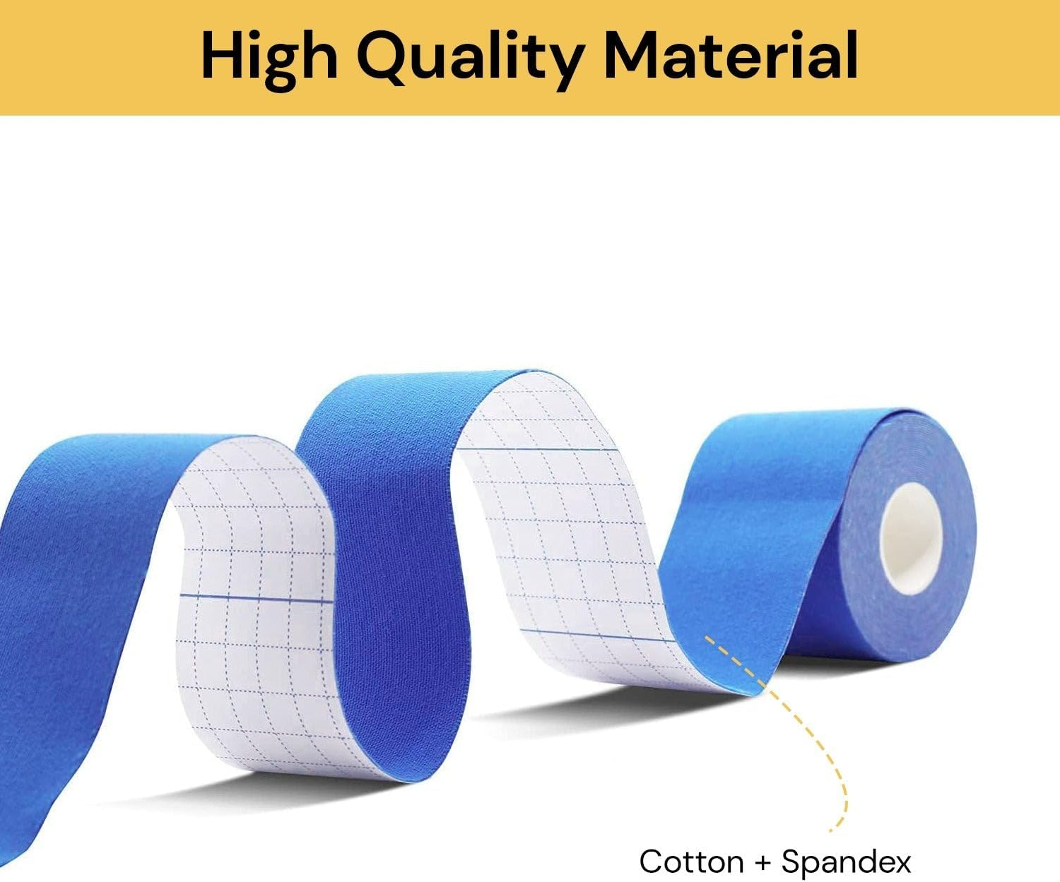 EZONEDEAL Breathable Muscle Tape Kinesiology Tape Waterproof, Tape Elastic Kneepad Knee Pain Relief Sports Tape, Body Tape for Gym Fitness Running Tennis Swimming (5CM X 5M, 2X Skin) image number 4