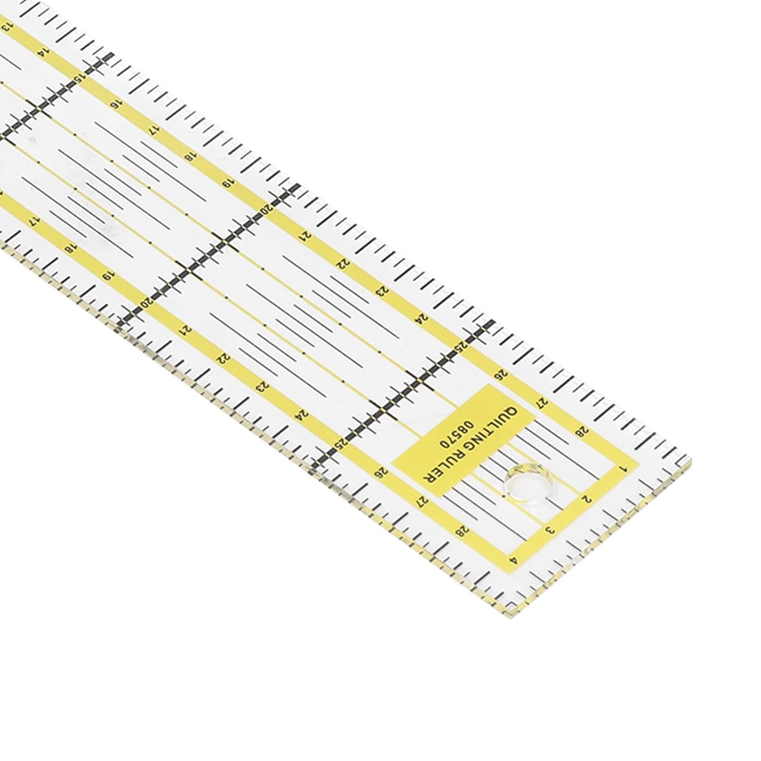 Omabeta 1PCS 5X30Cm Quilting Ruler, Acrylic Fabric Cutting Ruler for Home DIY Sewing Projects,Non-Slip Ruler,Yellow image number 3
