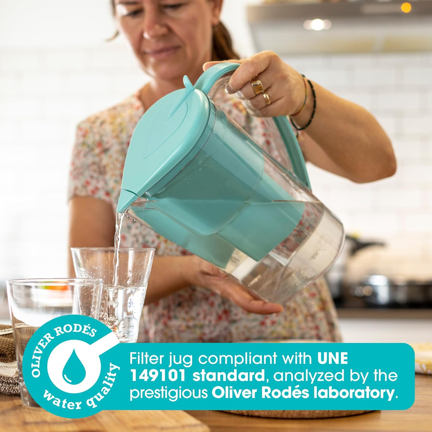 Alkanatur Alkaline Hydrogen Water Filter Pitcher - Removes Fluoride, Chlorine, Microplastics, Pfas, Lead - Activated Coconut Carbon, Ionizer, Ph 9.5, Adds Magnesium (Filter with Added Zeolite (Blue))