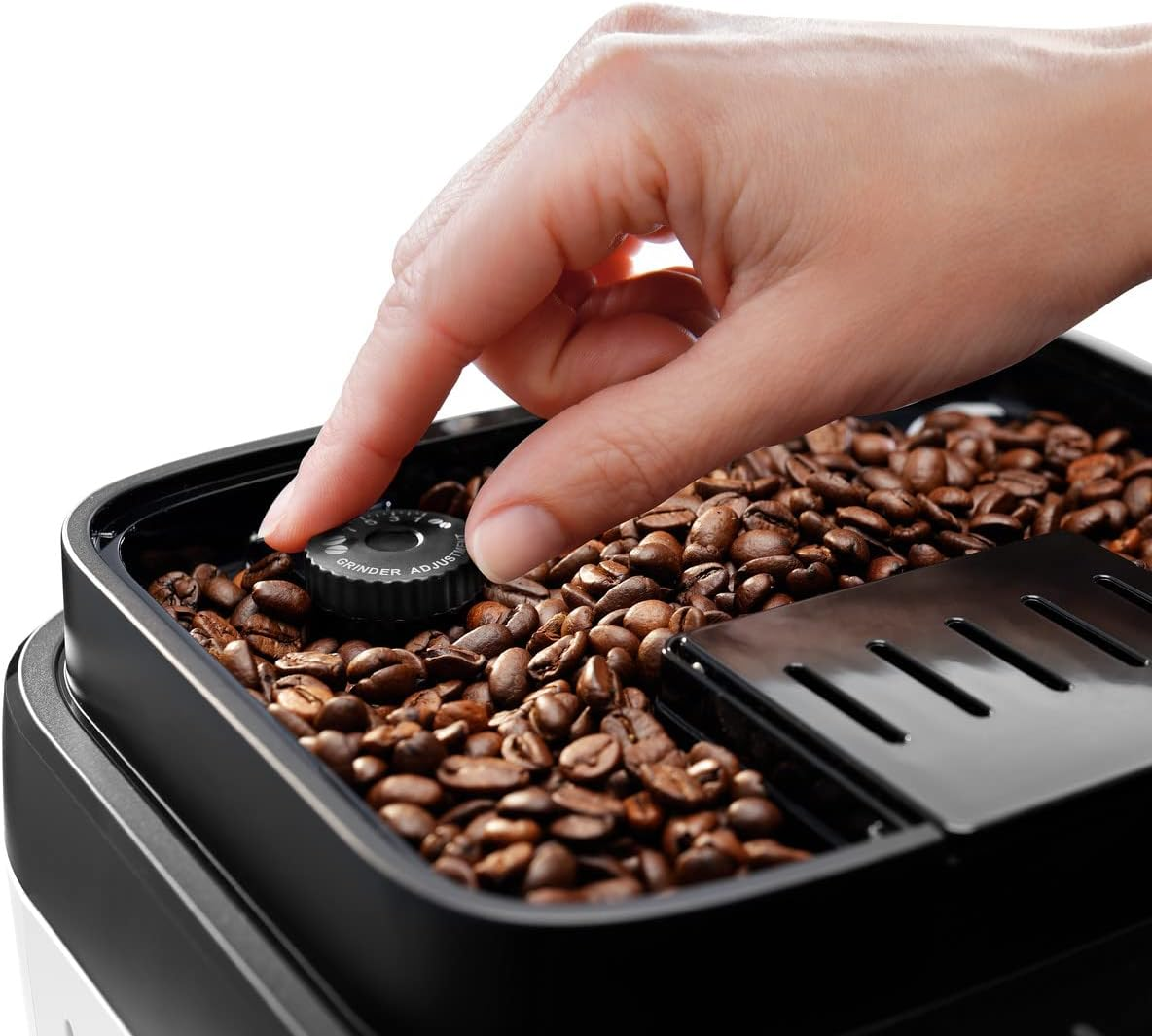 De'Longhi Magnifica Evo, Fully Automatic Coffee Machine, Compact Size, Lattecrema System, Multiple Coffee Recipes, Coloured Display, ECAM290.62.B Black image number 5