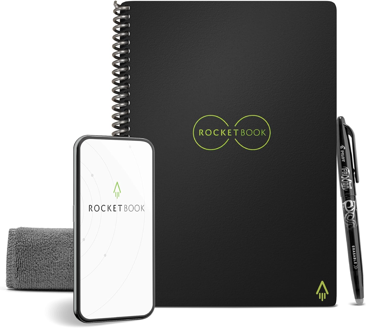Rocketbook Core Reusable Smart Notebook | Innovative, Eco-Friendly, Digitally Connected Notebook with Cloud Sharing Capabilities | Lined, 6" X 8.8", 36 Pg, Infinity Black image number 6