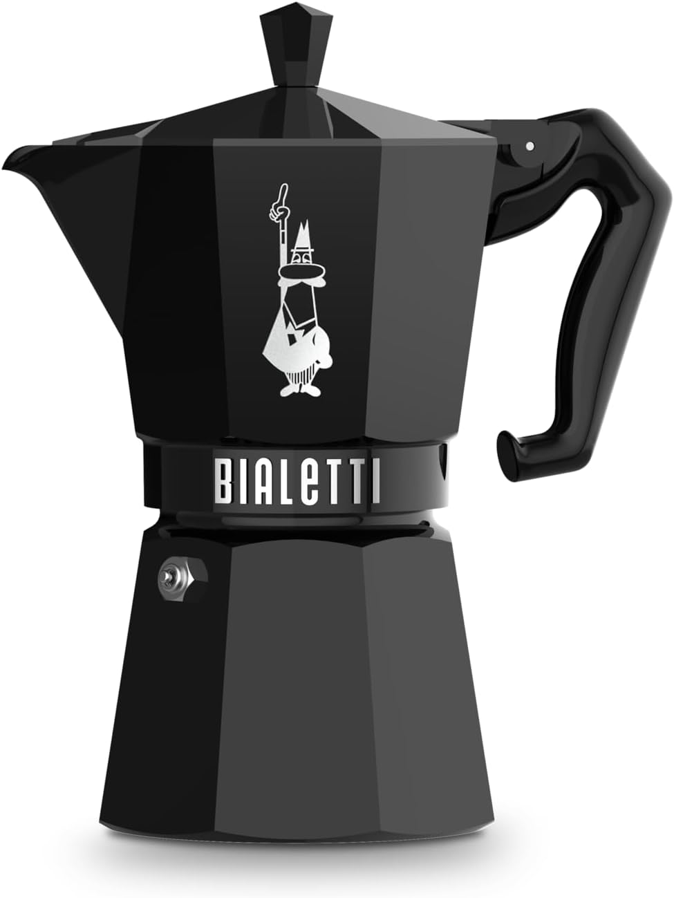 Bialetti - Moka Exclusive 6 Cup Black: Moka Express: Iconic Stovetop Espresso Maker, Makes Real Italian Coffee, Moka Pot 6 Cups (9 Oz - 270 Ml), Aluminium, Black image number 3