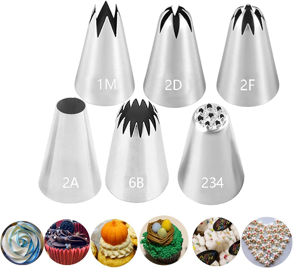 Royal Icing Piping Nozzle for Writing,Pastry Nozzle round for Cookie Cake Cupcake Decorating,5 Pcs - A image number 5