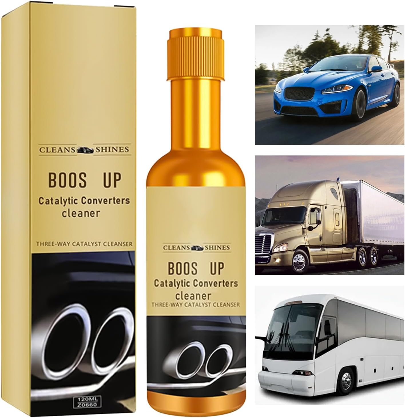 Catalytic Cleaner | 120Ml Portable Carbon Cleaning Agent | Catalytic Converter Cleaner for Car | for Trailer RV Automotive Sedan Pickup image number 2