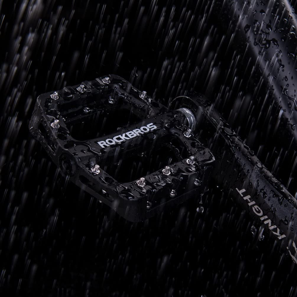 Rockbros MTB Pedals Mountain Bike Pedals Lightweight Nylon Fiber Bicycle Platform Pedals for BMX MTB 9/16"