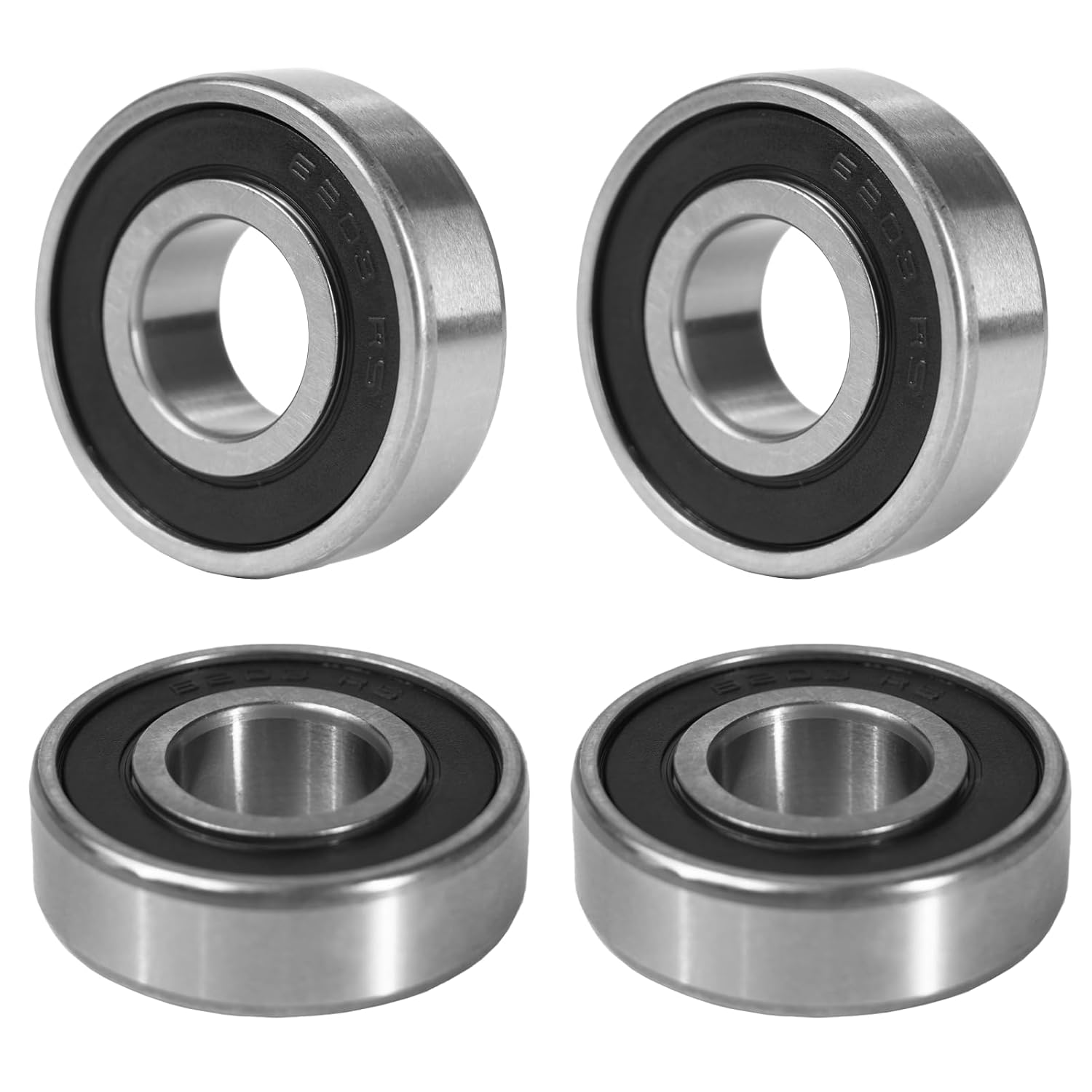 6203-2RS Deep Groove Ball Bearings 4Pcs, Double Sealed, 17X40X12Mm, Replacement for Motors & Equipment image number 5