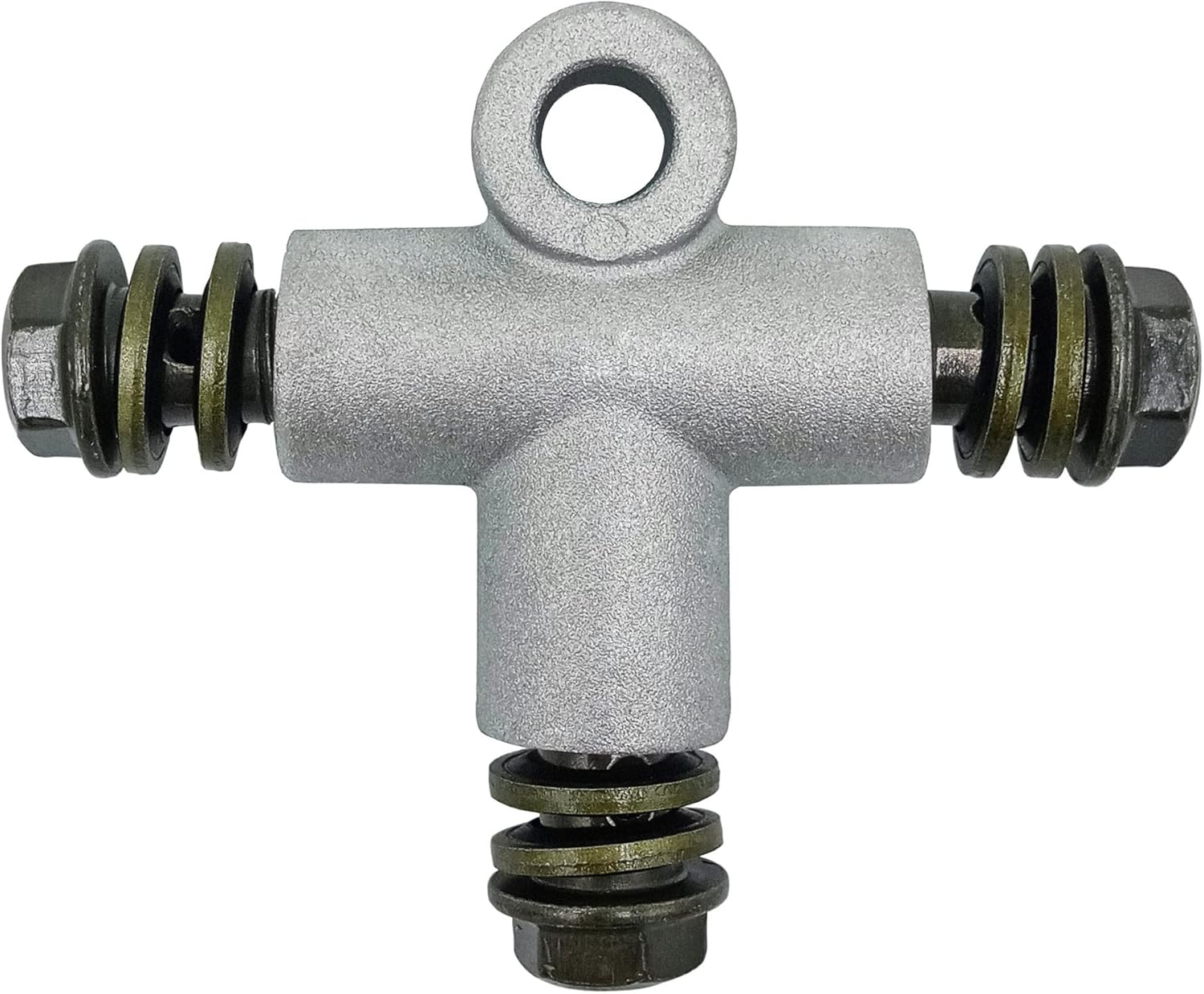 Motorcycle Brake Line Tee Hydraulic Hose Connector 3 Way Adapter Modification into Double Disc Brakes (Square Shape)