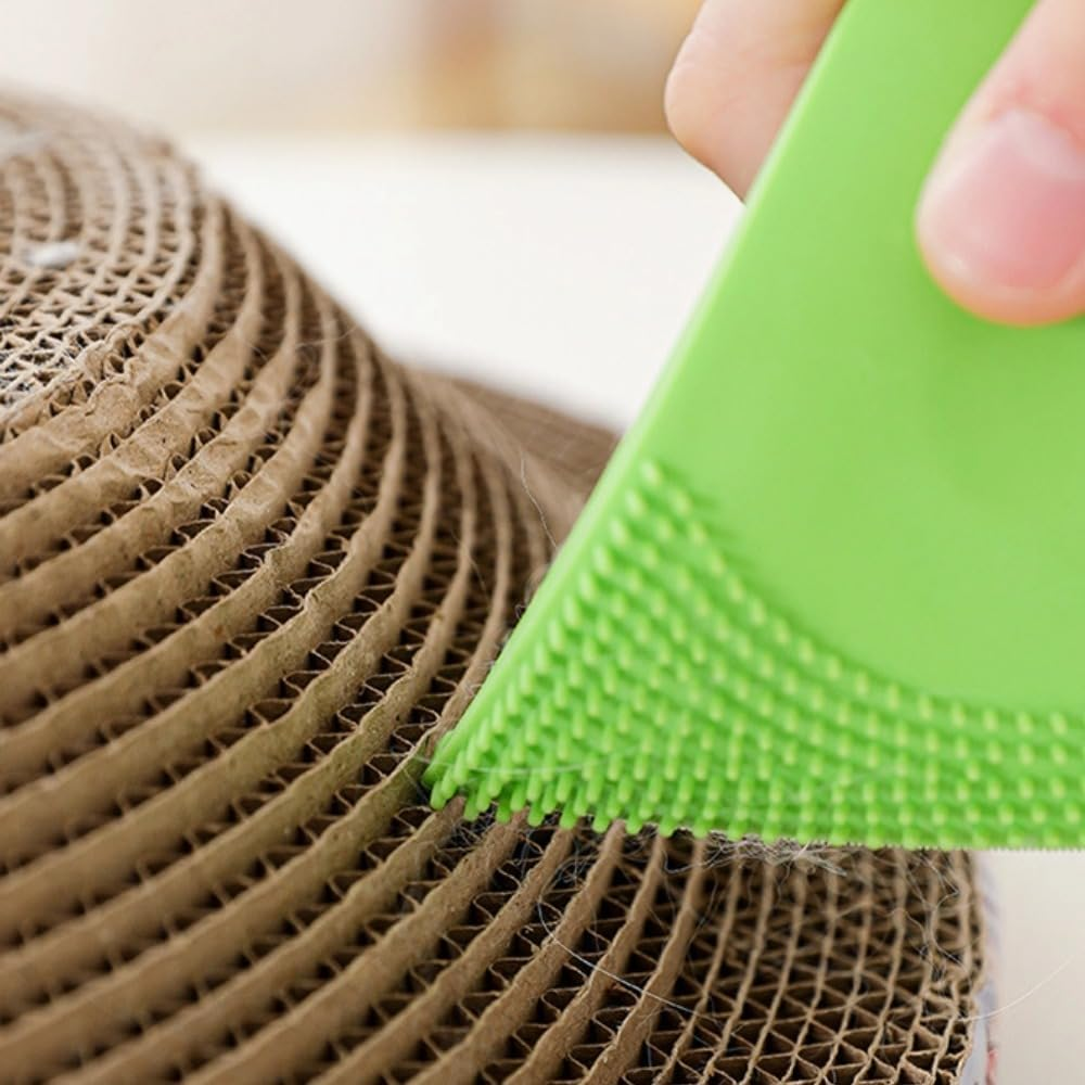 Poemtian Pet Brush for Shedding, Double-Sided Rubber Pet Hair Removal Brush, Pet Hair Shedding Solution, Dog and Cat Hair Remover for Pet Grooming and Shedding image number 2