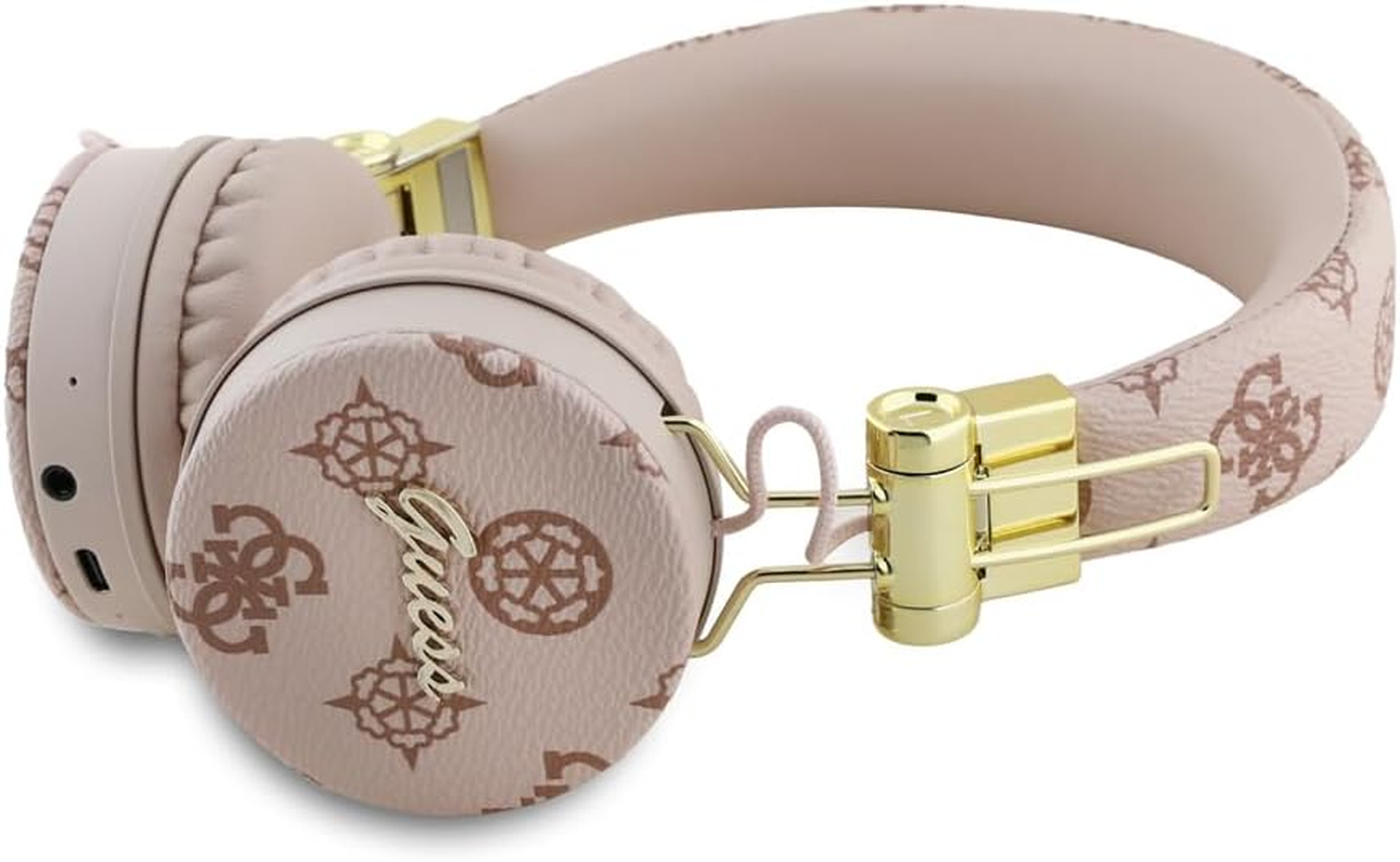 CG Mobile Guess Bluetooth ENC Peony Script round Shape Earphones Brown