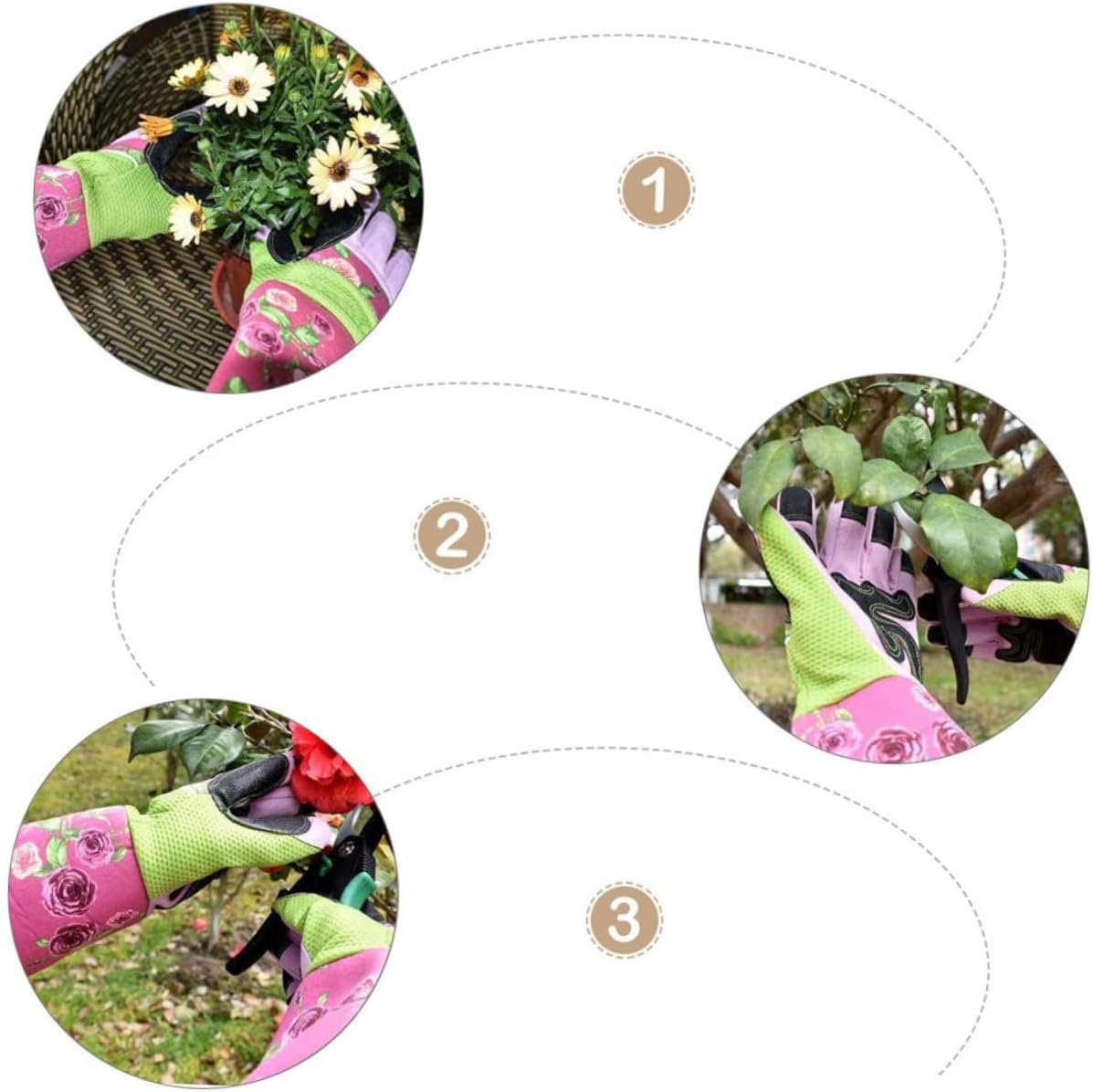 TOYZFRIENDY Cut and Stab Gloves for Gardener Pruning Skid-Resistant and Wear-Resistant Garden Work Gloves for Outdoor Gardening Tasks image number 4